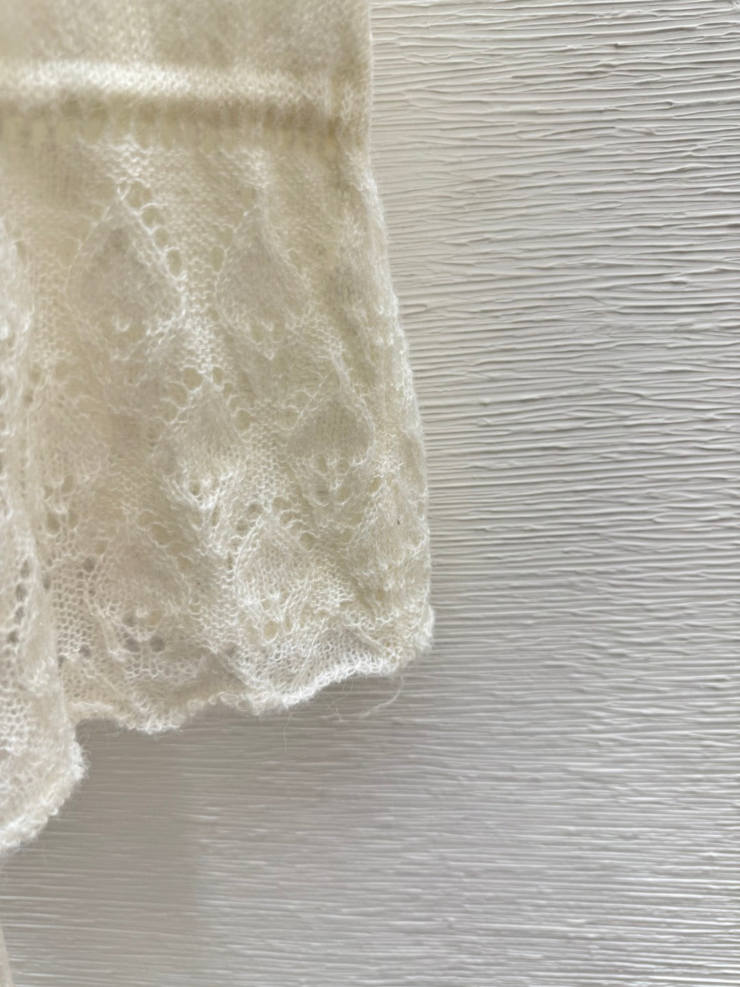 Chanel 2026 Knit Lace Camisole Blue and White Wool Acrylic