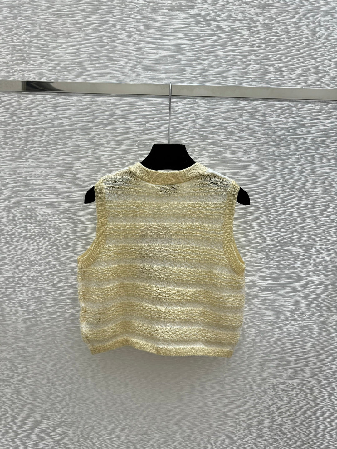 Chanel 2026 Sweater Vest Yellow Wool Nylon