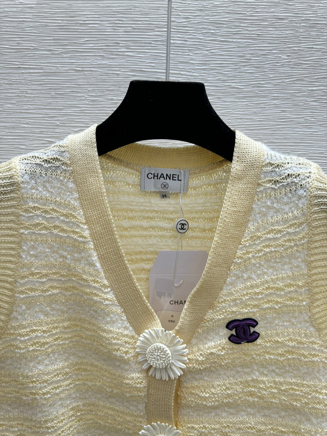 Chanel 2026 Sweater Vest Yellow Wool Nylon