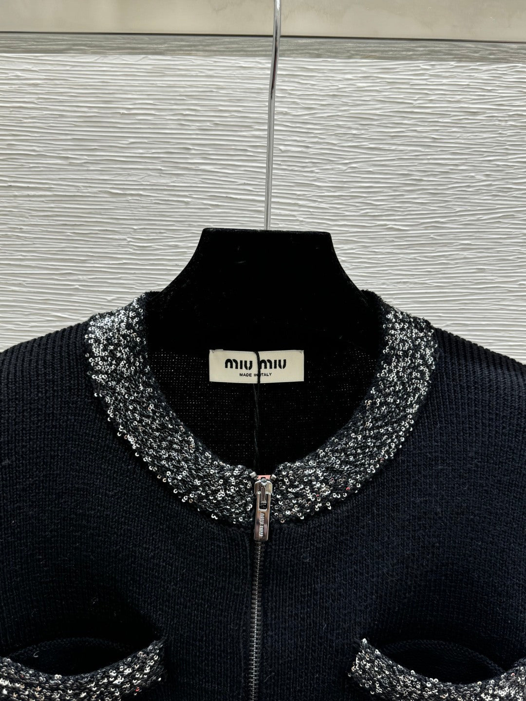 Miumiu 2026 Knit Sweater Black Wool Viscose