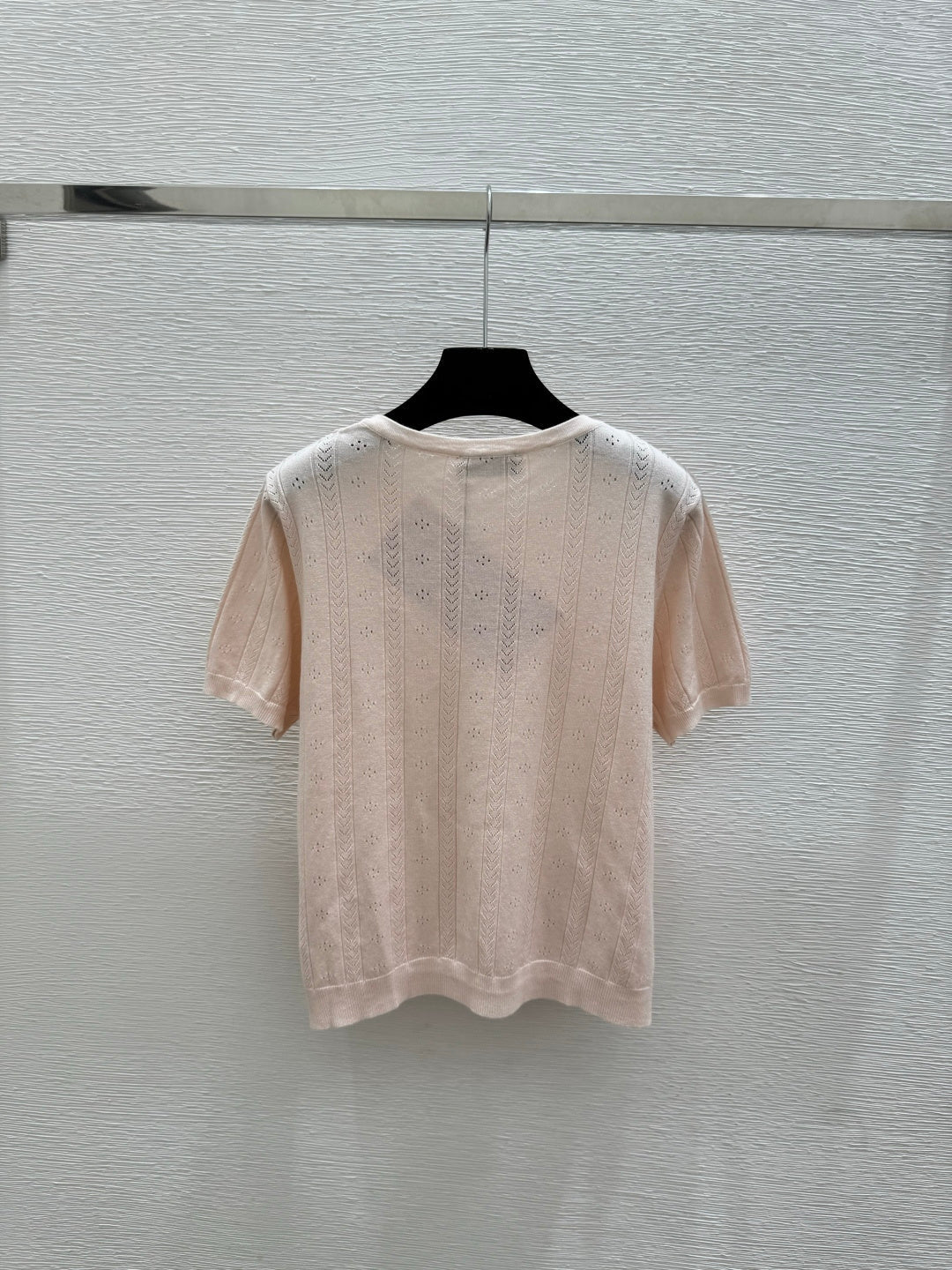 Miumiu 2026 Simple Crew Neck Knitted Short-Sleeve Cardigan Tencel 397730