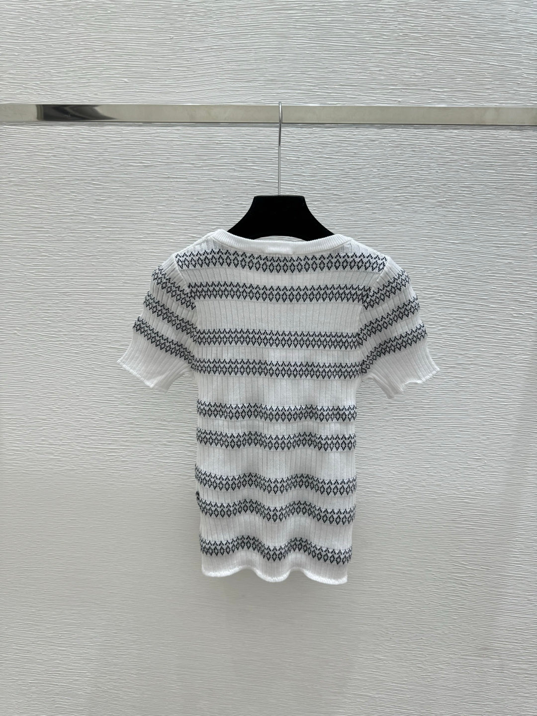 Chanel 2026 Striped Short-Sleeve Shirt Tencel 516741