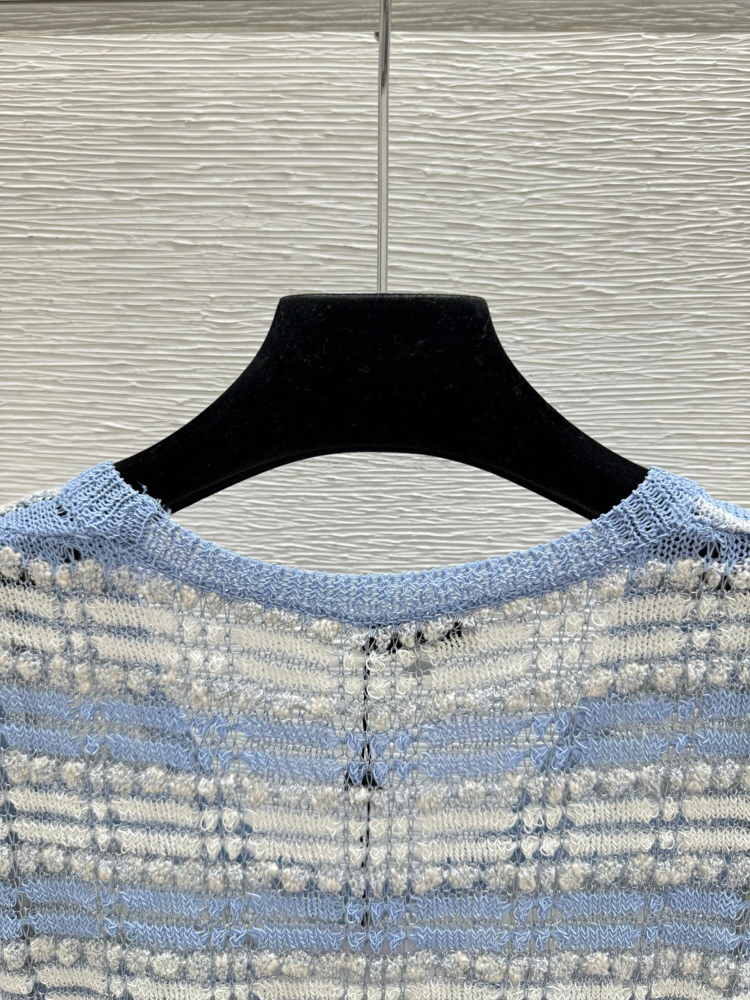 Chanel 2026 Striped Short-sleeved Shirt Blue Polyester Viscose 516783