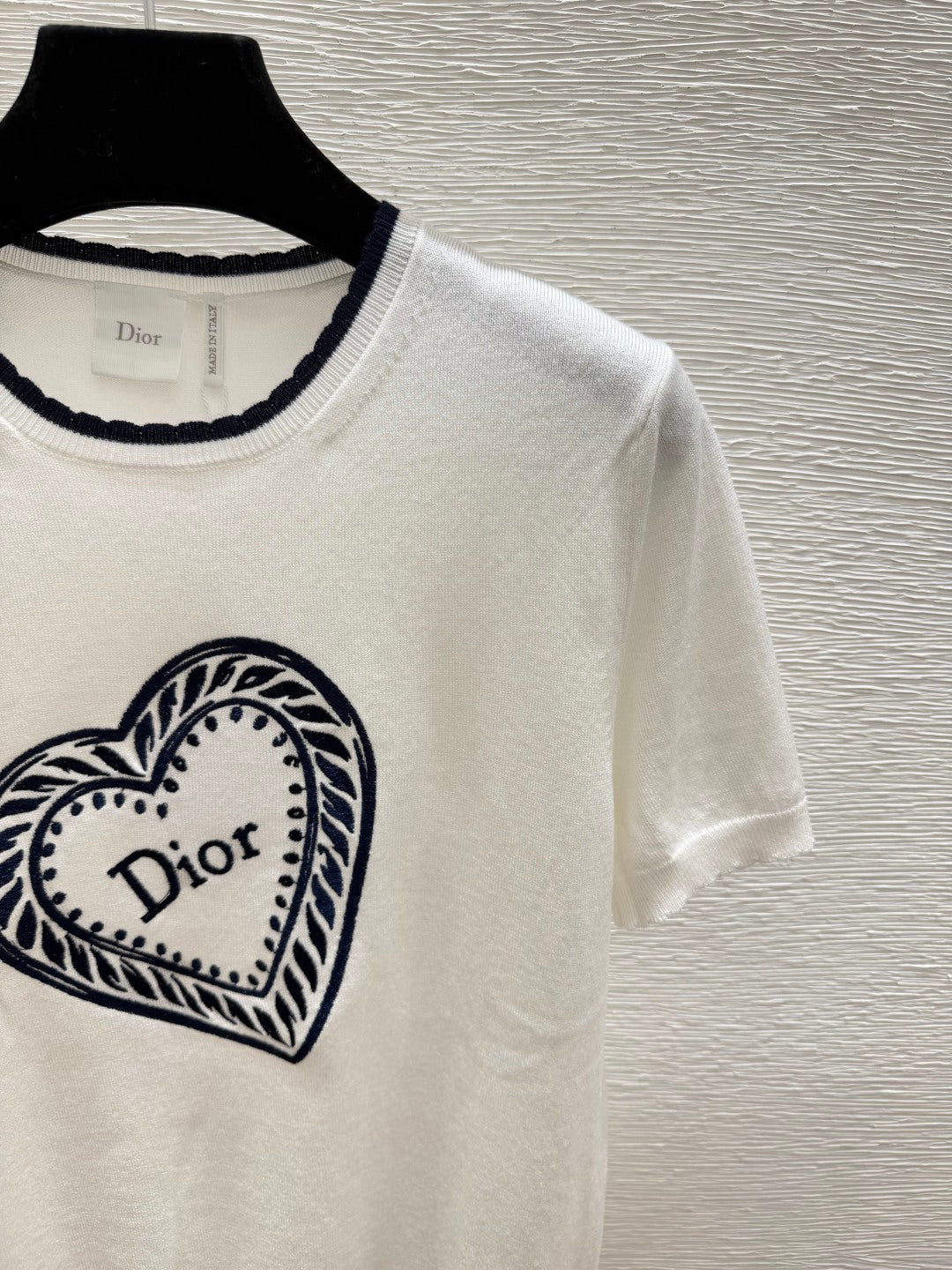 Dior 2026 Heart Knitted Short-Sleeve T-Shirt Wool 758717