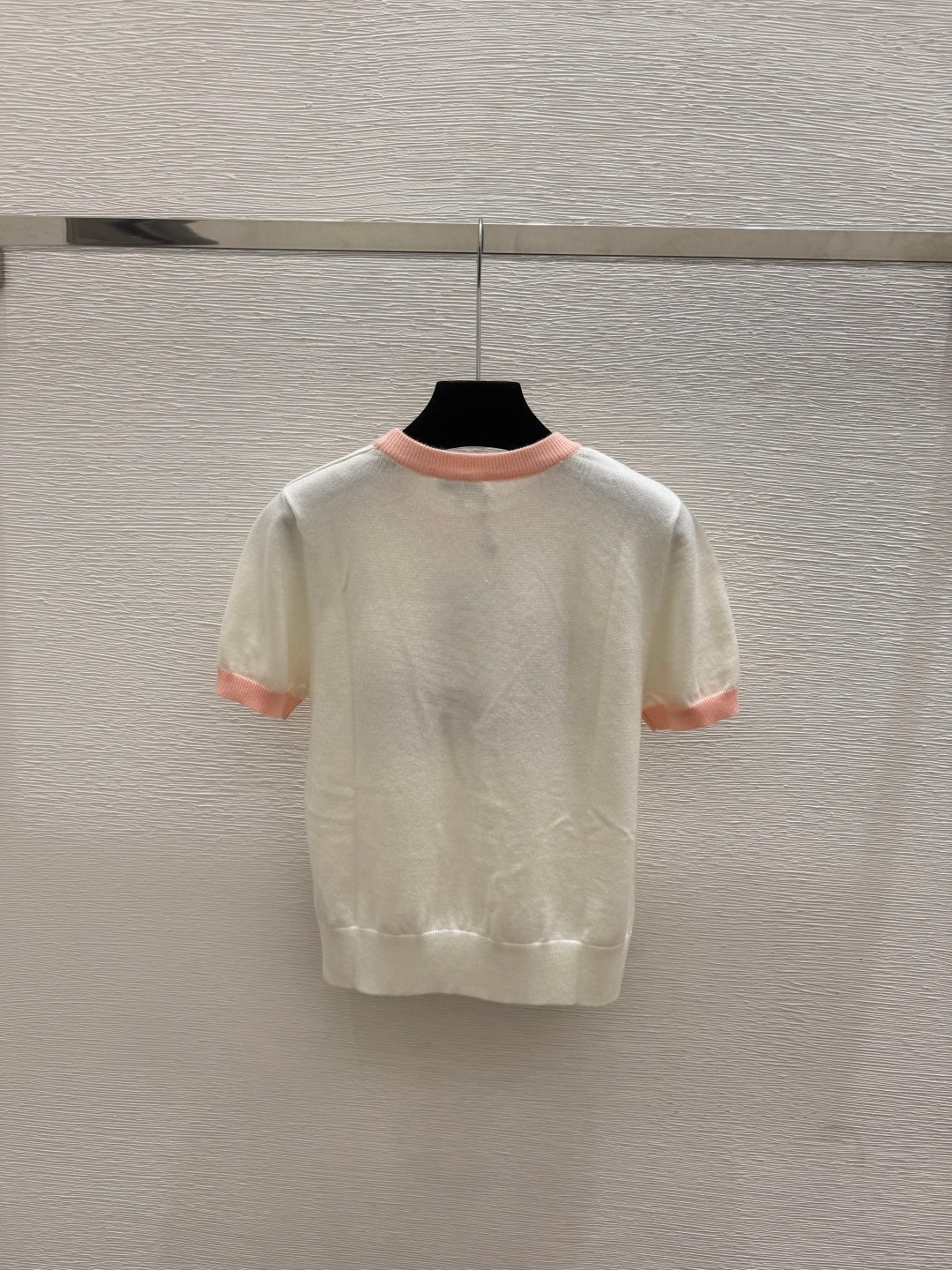 Chanel 2026 Horse Pattern Knit Short-Sleeve Shirt Cotton 685978