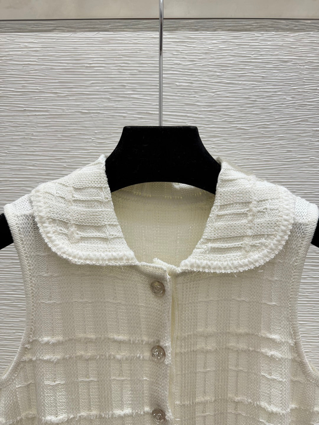 Chanel 2026 Knitted Vest Dress White Cotton 731303