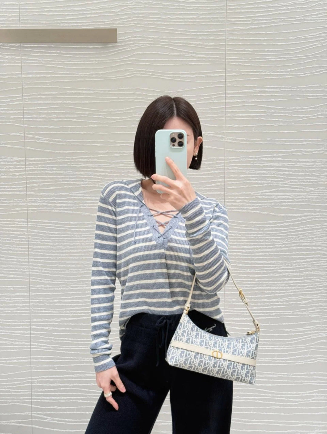 CD 25 Striped Long Sleeve Shirt Cotton