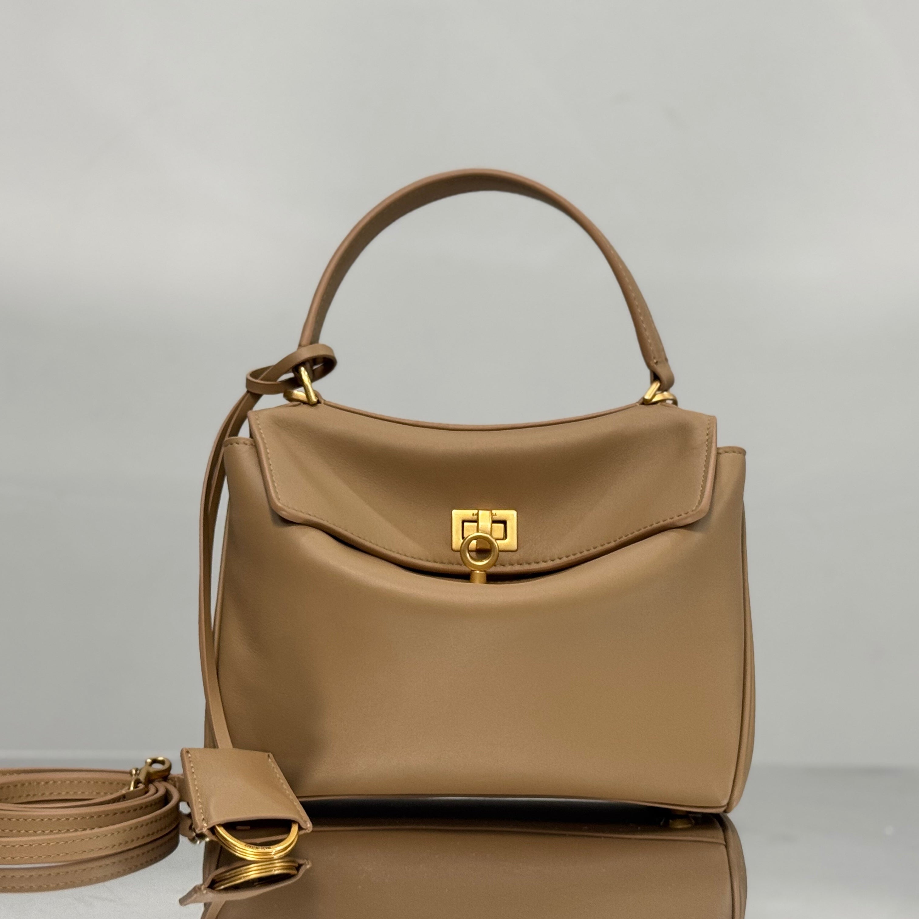 Balenciaga Mini Bag 22 Rich Brown Calfskin Gold Hardware