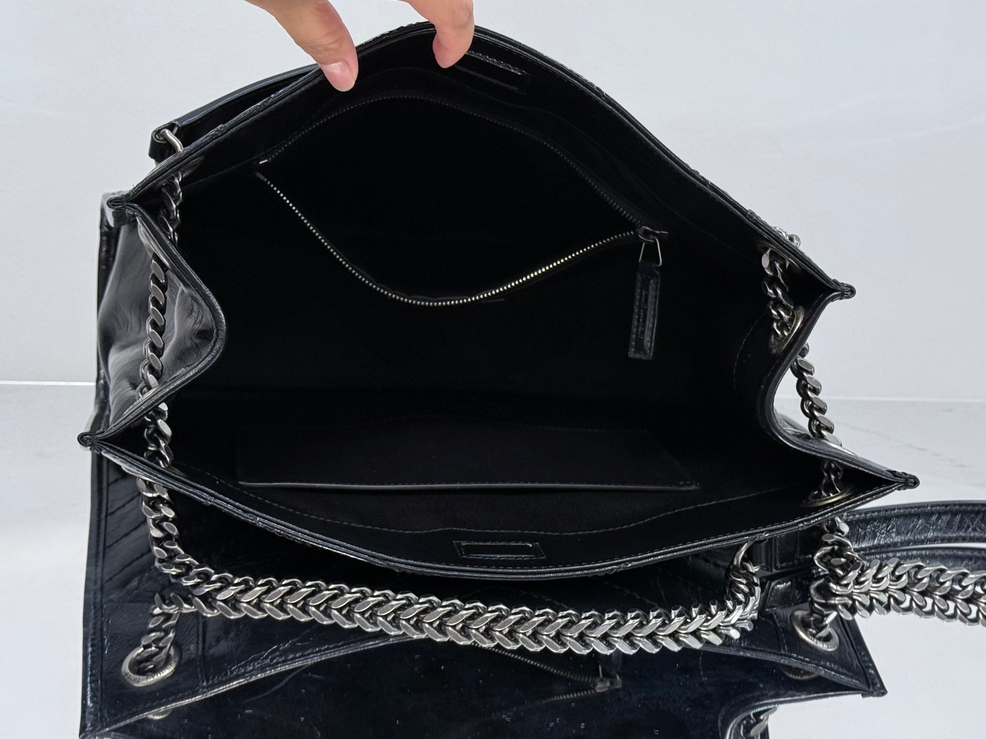 YSL Niki Shopping Bag 33 Black Quilted Calfskin
