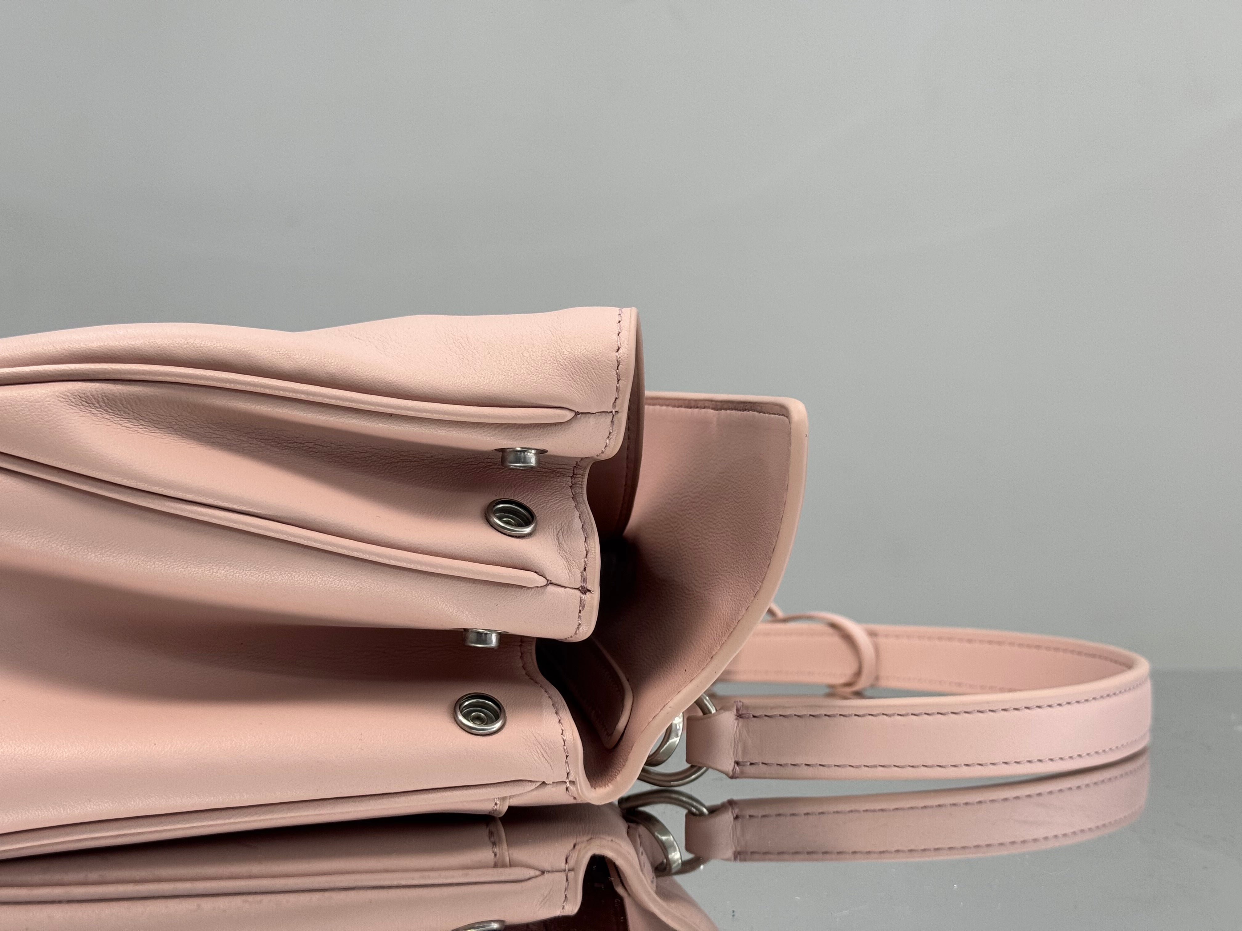 Balenciaga Small  Bag 29 Light Pink Calfskin Sliver Hardware