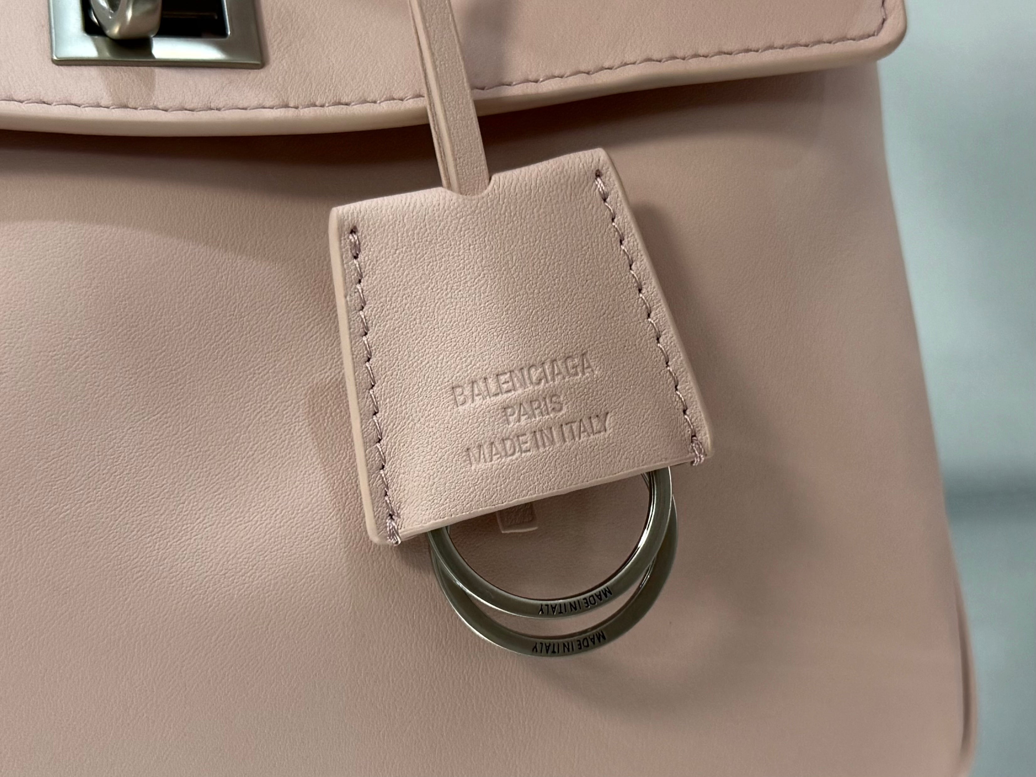 Balenciaga Medium Bag 35 Light Pink Calfskin Sliver Hardware