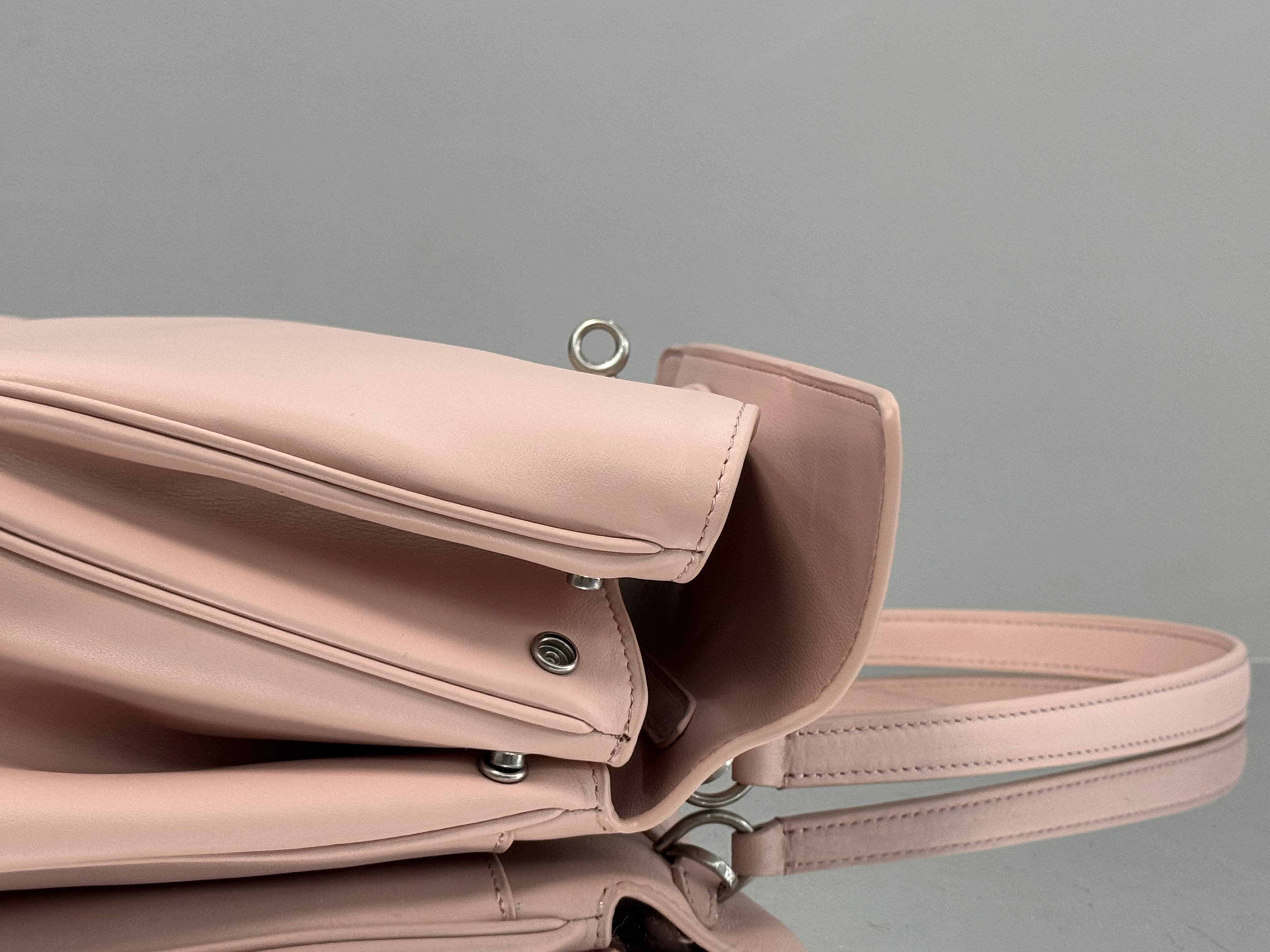 Balenciaga Medium Bag 35 Light Pink Calfskin Sliver Hardware