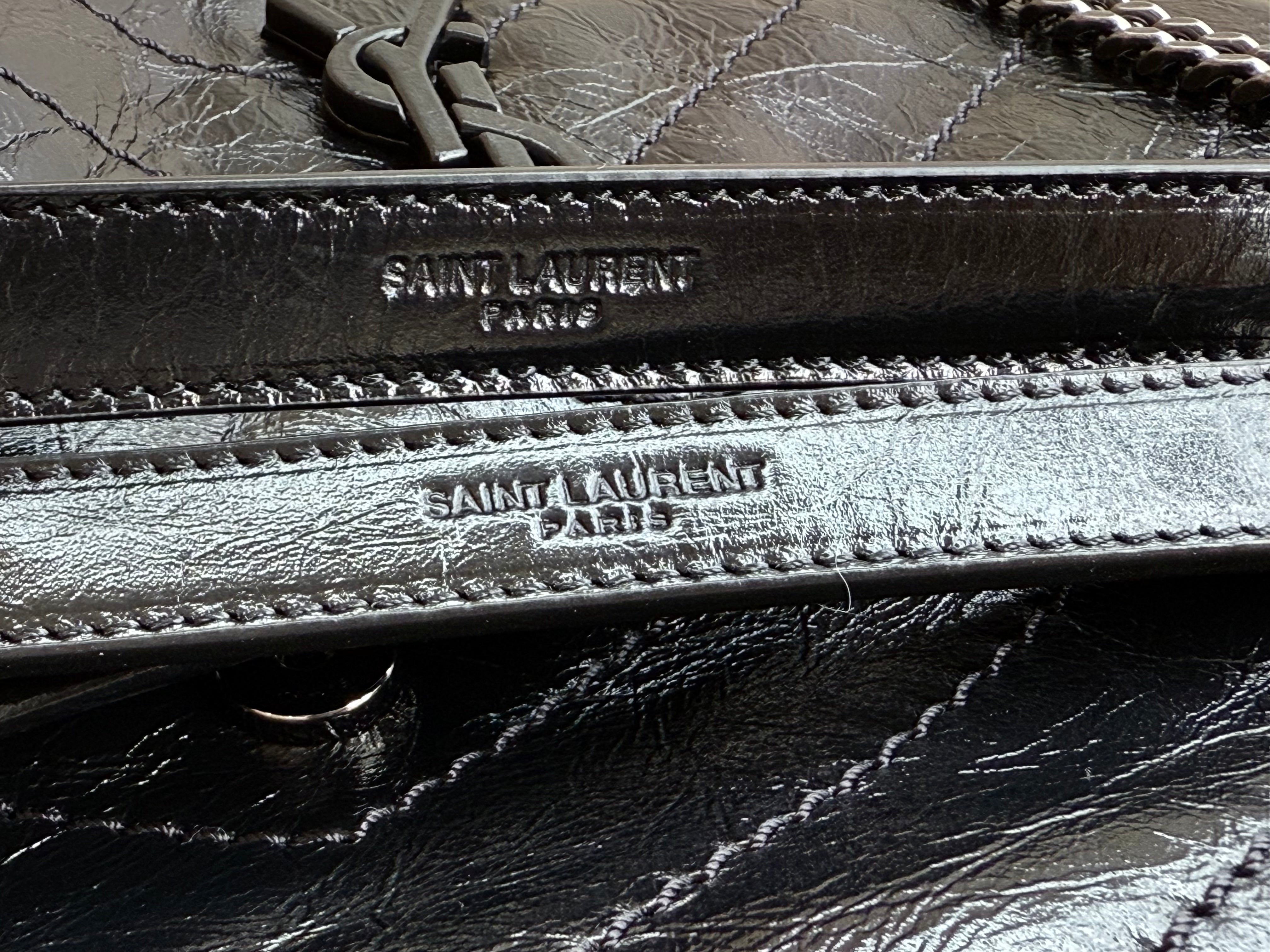 YSL Niki Mini Handbag 18 Black Lambskin Sliver Hardware