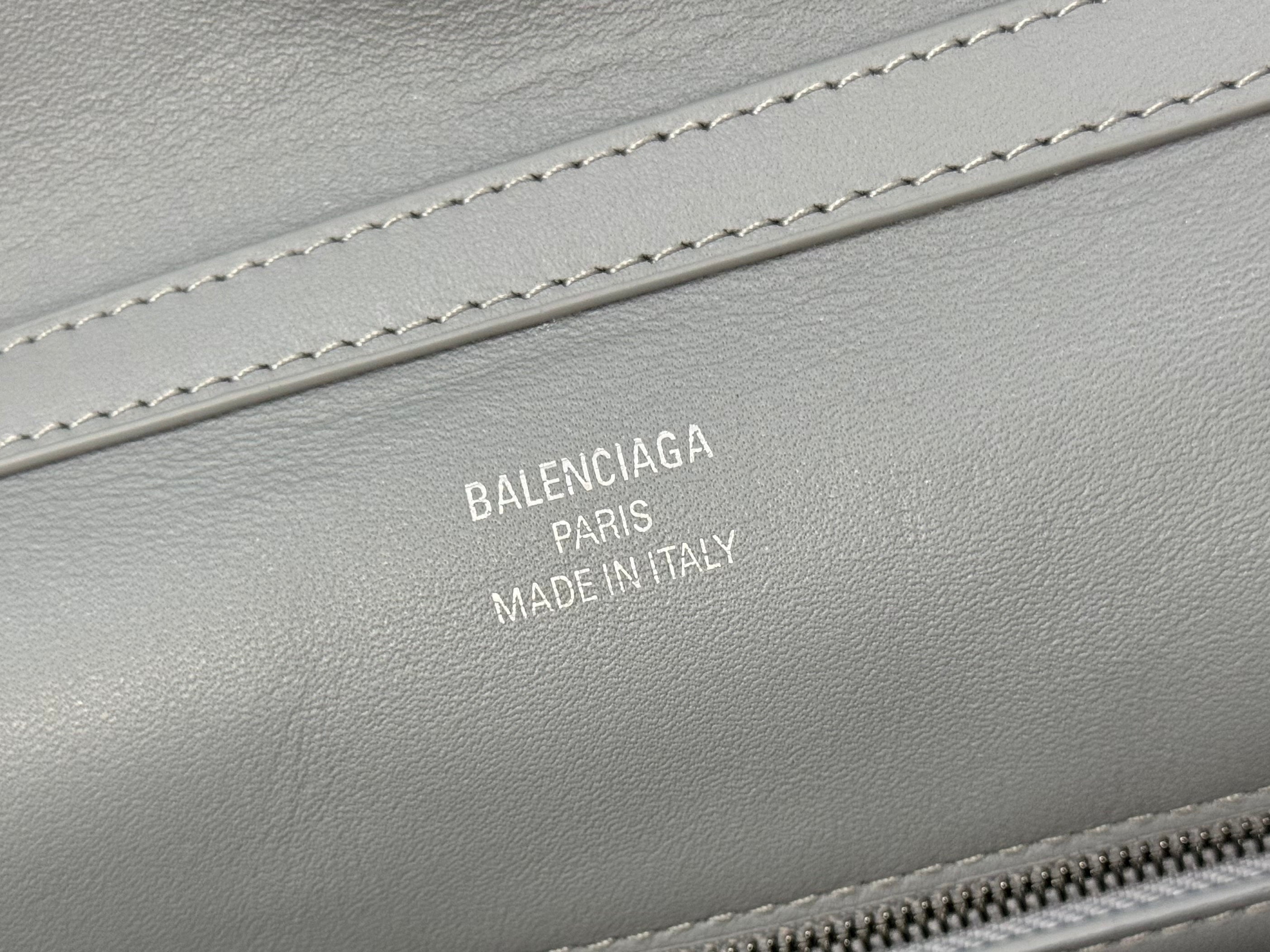Balenciaga Small Bag 29 Gray Calfskin Sliver Hardware