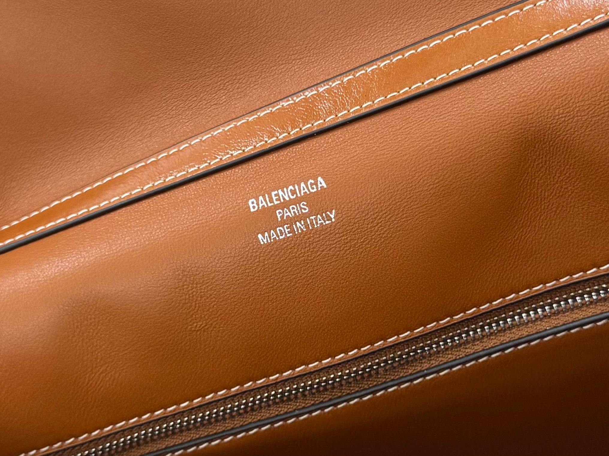 Balenciaga Large Bag 40 Camel Brown Cowhide Sliver Hardware