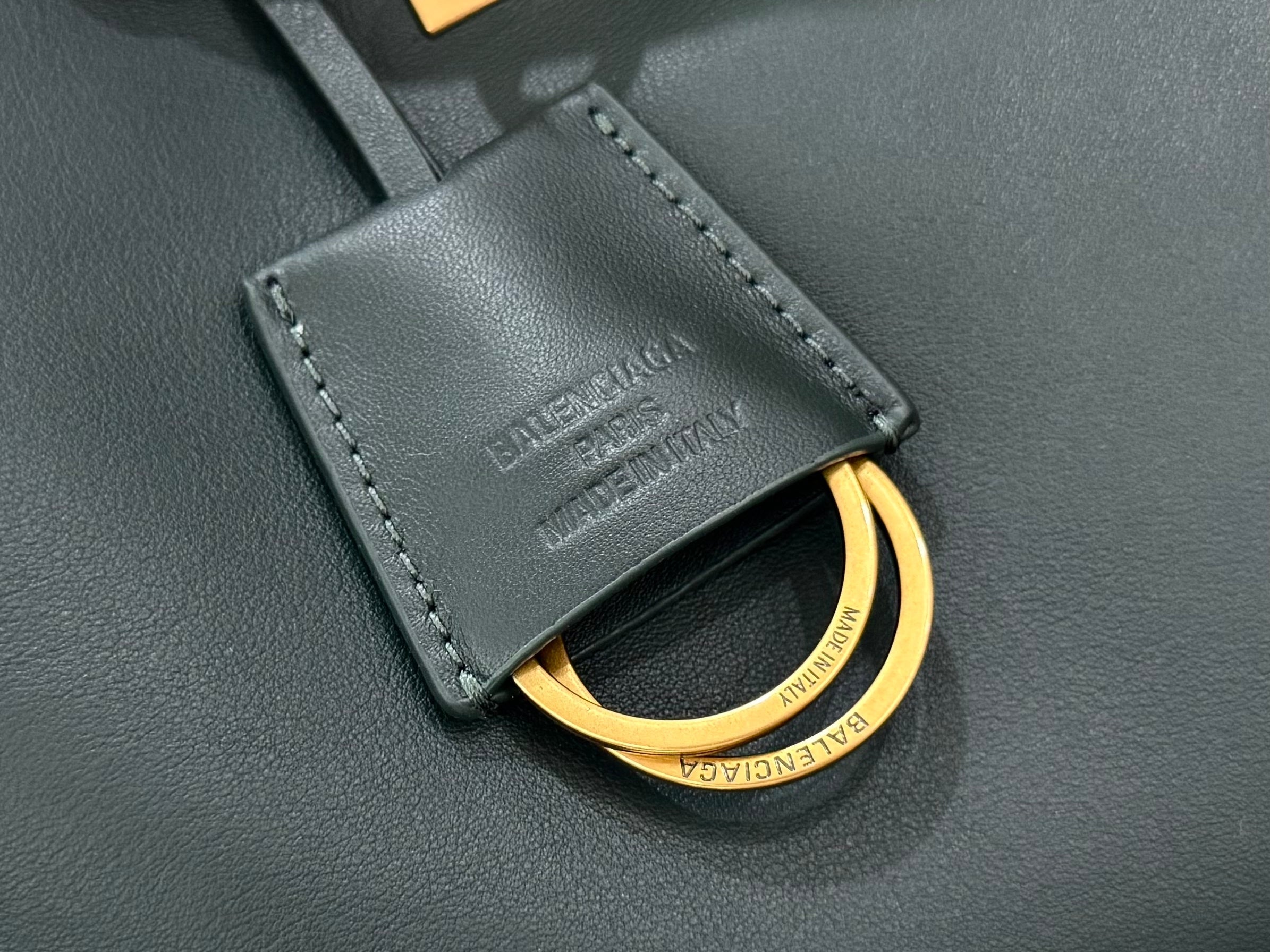 Balenciaga Mini Bag 22 Dark Green Calfskin Gold Hardware