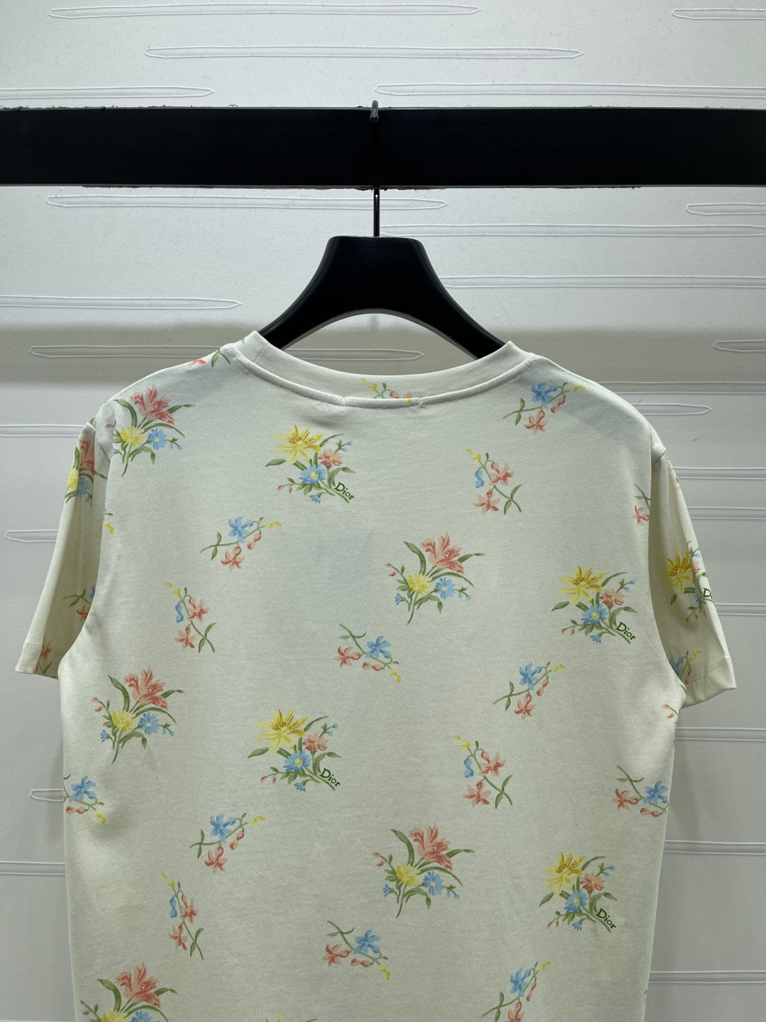Dior 2026 Floral Short-sleeved T-shirt Cotton 392675