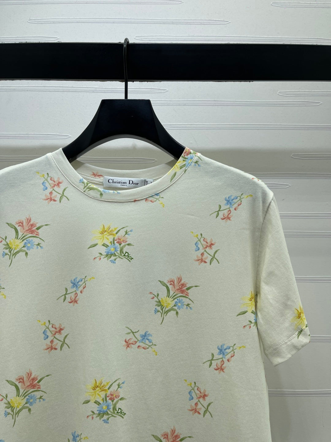Dior 2026 Floral Short-sleeved T-shirt Cotton 392675
