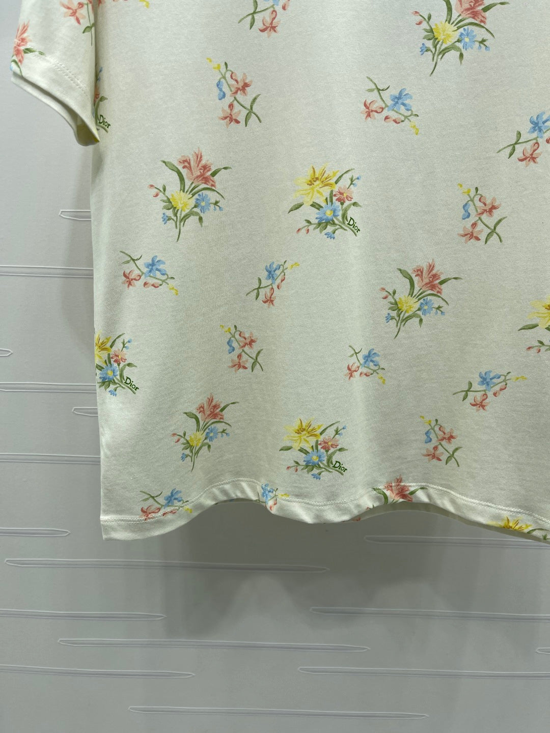 Dior 2026 Floral Short-sleeved T-shirt Cotton 392675
