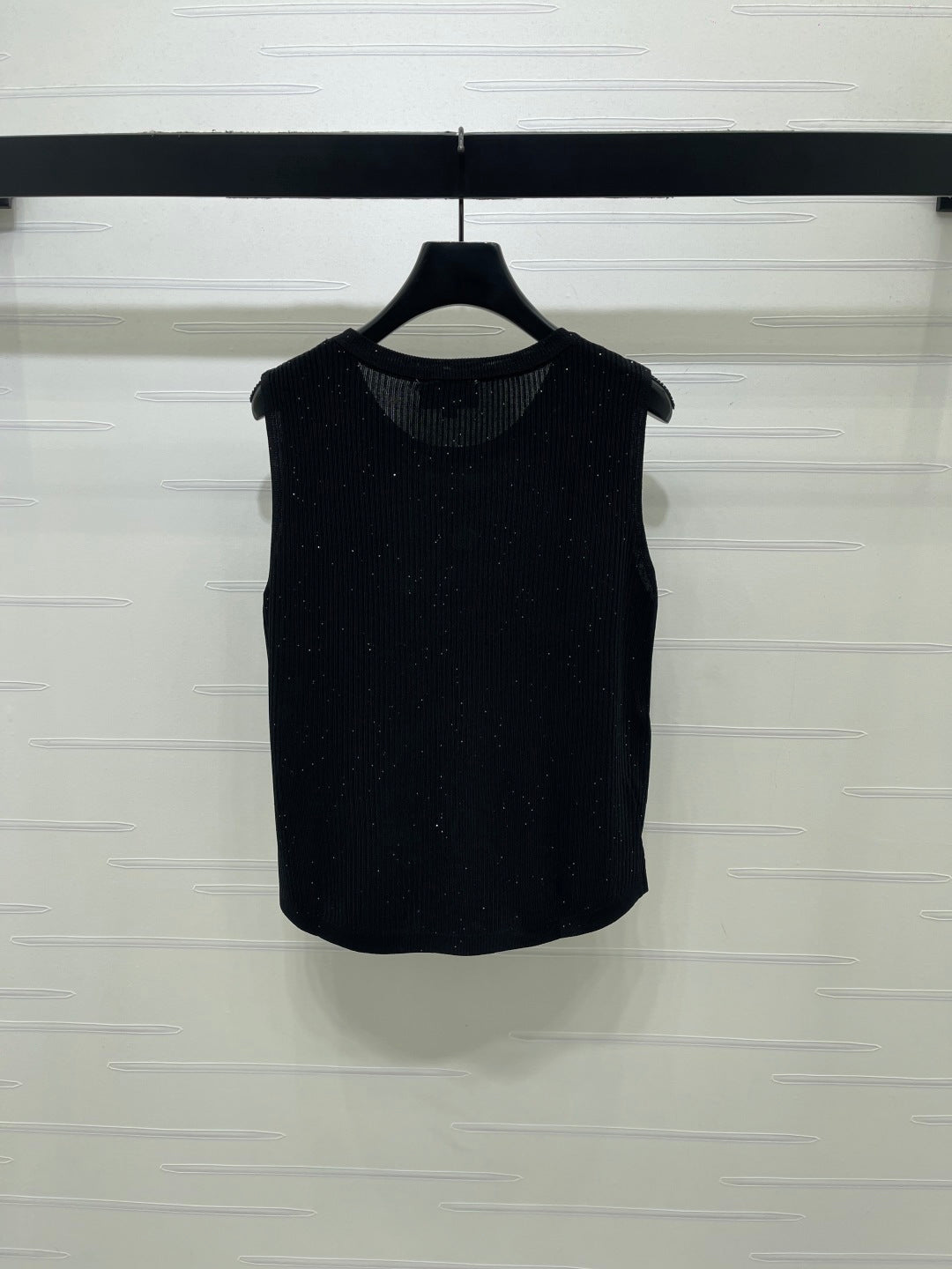 Chanel 2026 Tank Top Shirt Black Wool 401614