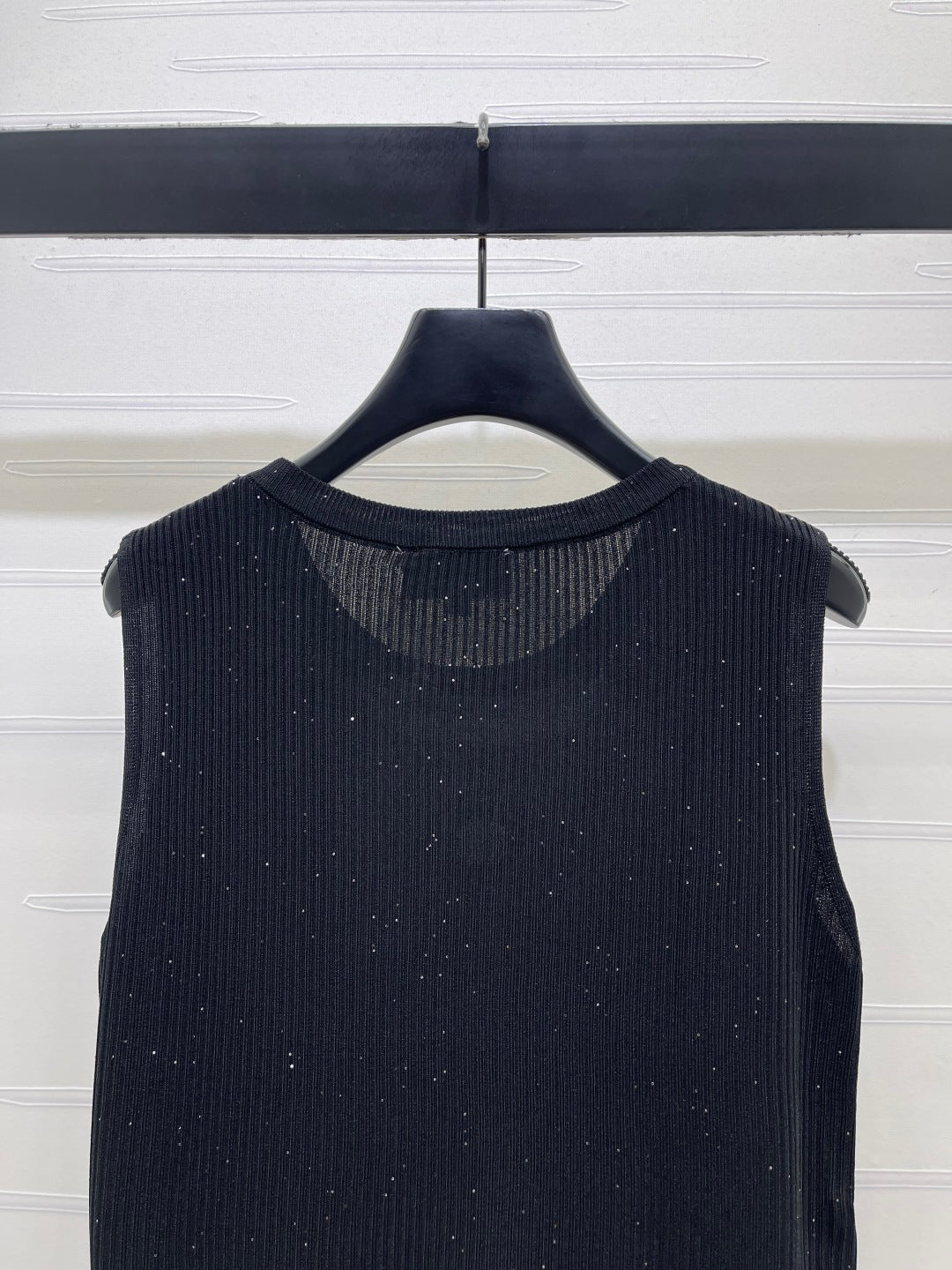 Chanel 2026 Tank Top Shirt Black Wool 401614