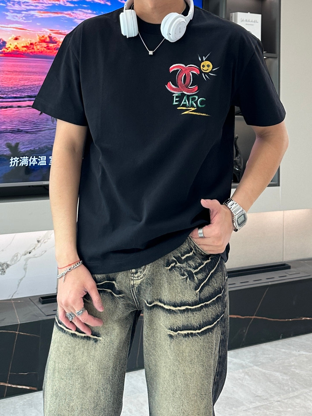 CC 2026 Short-Sleeve T-Shirt Double C Star Cotton 436859