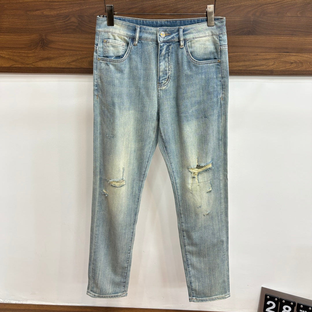 Fendi 2026 Men's Jeans Light Blue Denim 825236