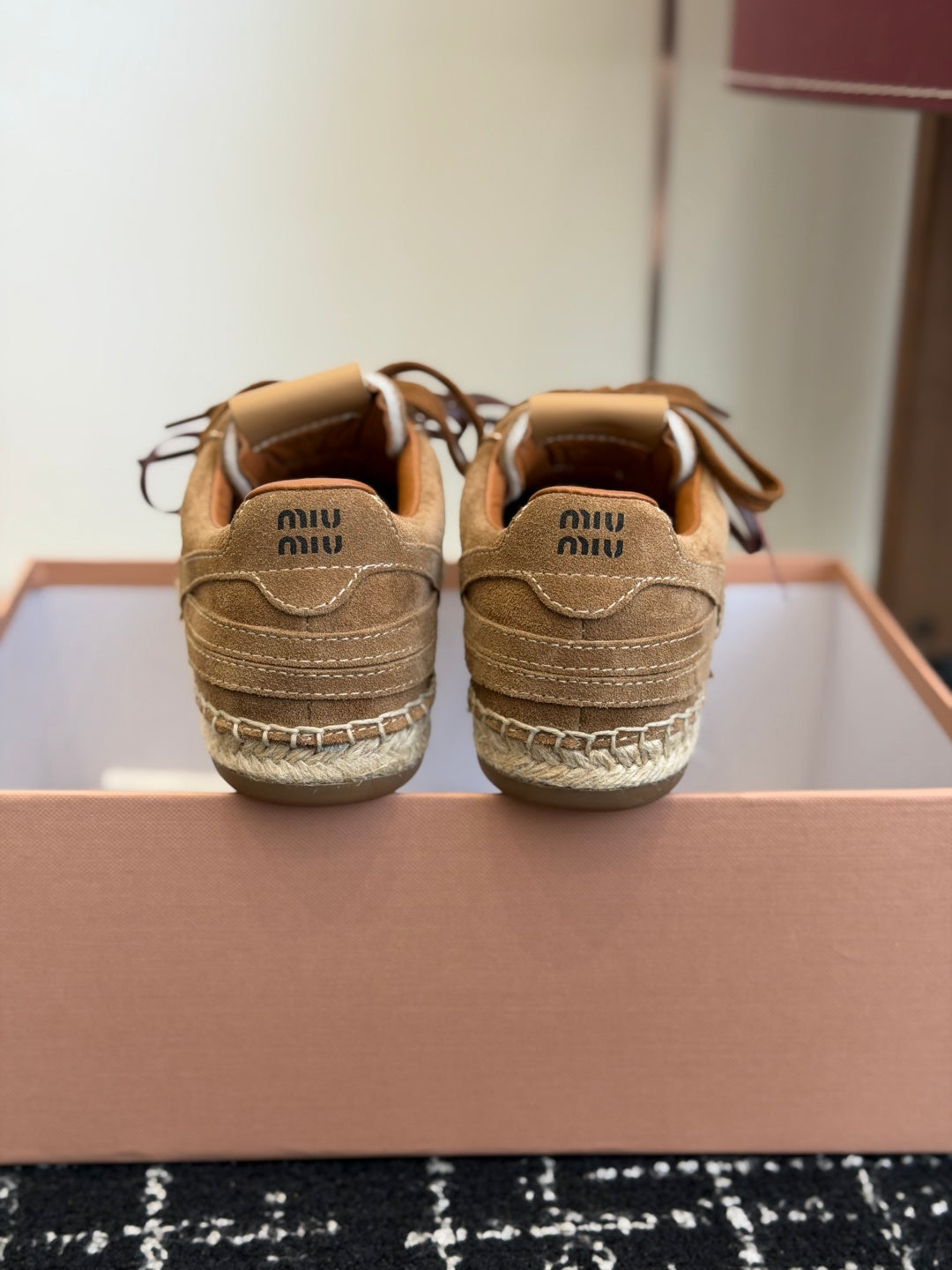 Miu Miu 2026 Espadrille Sneaker Suede Woven