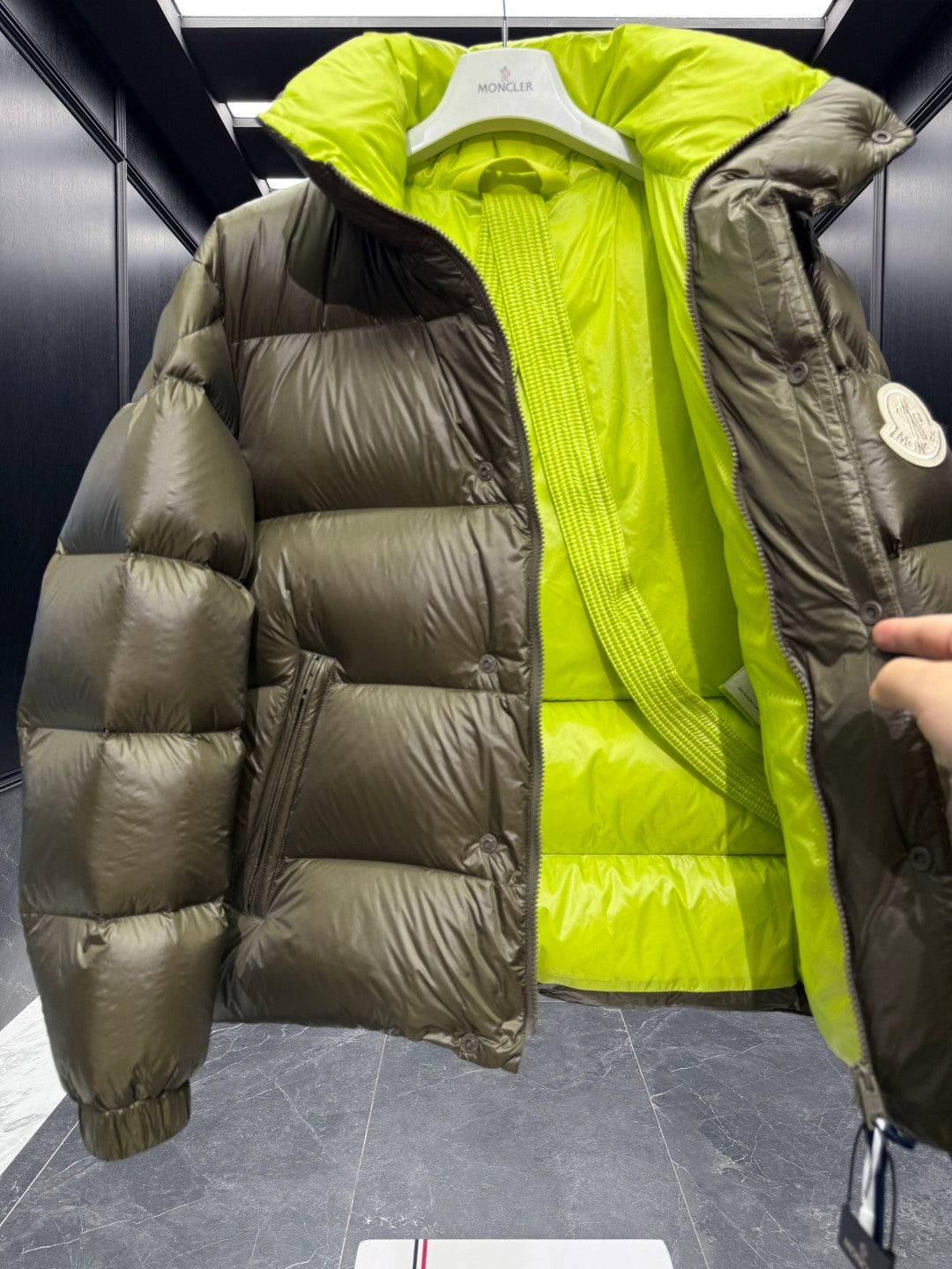 MC 25 Down Jacket Moss Green Polyester 0011