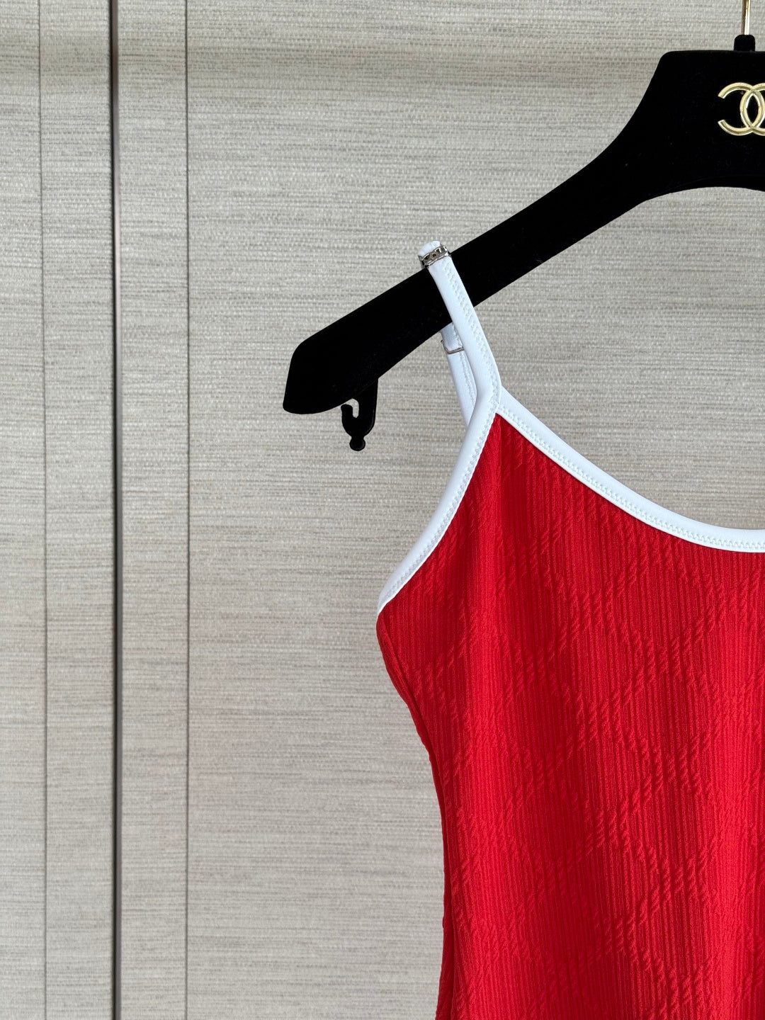 Chanel 2026 Swimsuit Red White Cotton 677485