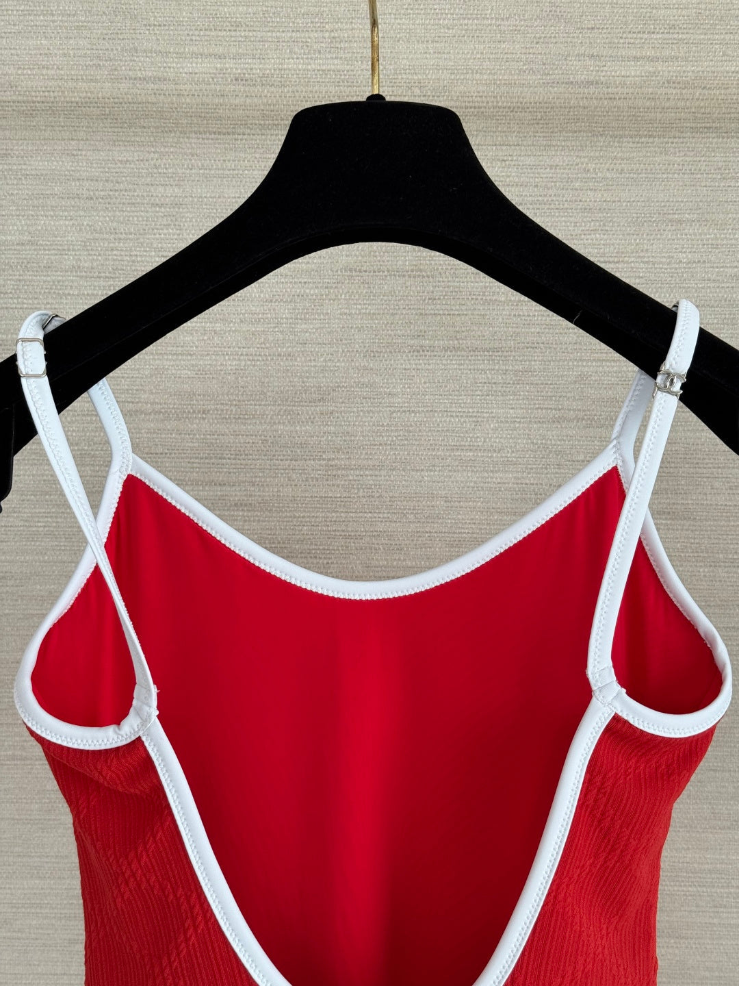 Chanel 2026 Swimsuit Red White Cotton 677485