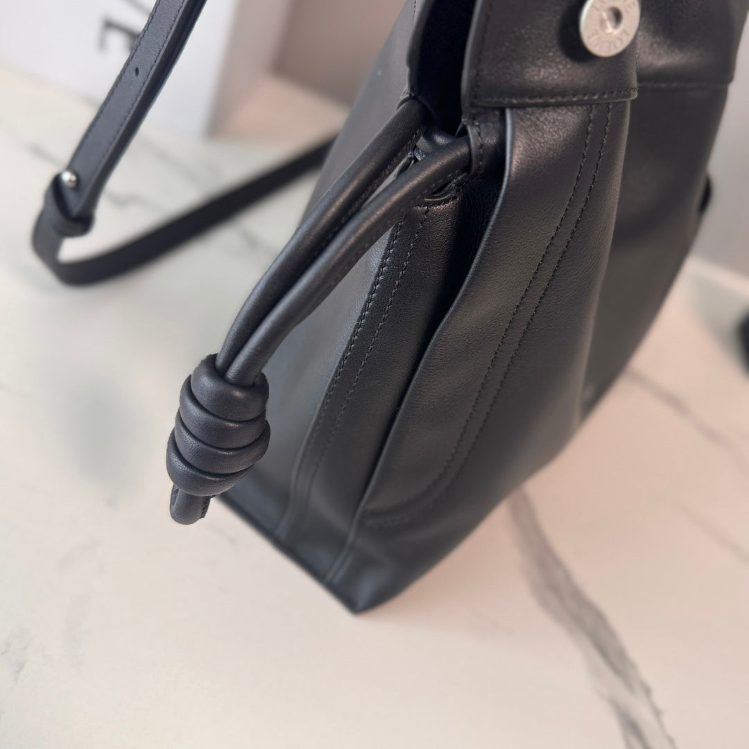 Loewe Flamenco Clutch Bag Black Calfskin 280523
