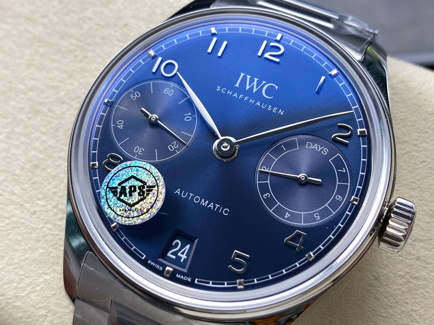 IWC Portuguese 42.4mm Blue Dial Steel Case
