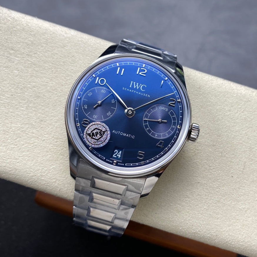 IWC Portuguese 42.4mm Blue Dial Steel Case