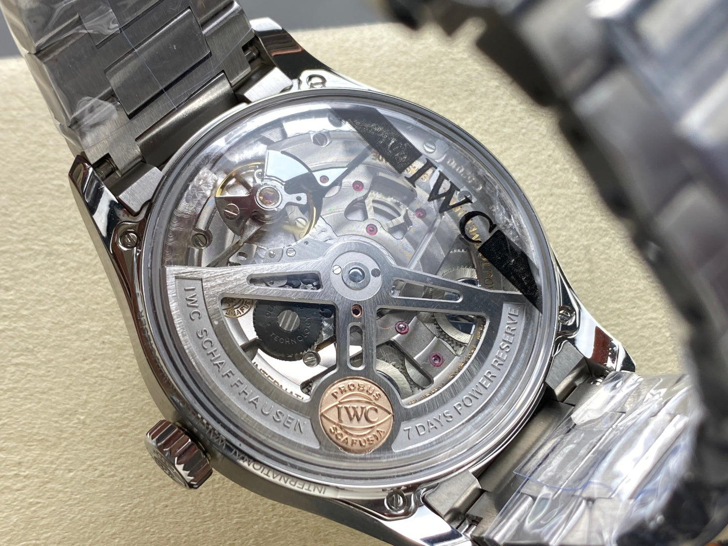 IWC Portuguese 42.4mm Cream Dial Steel Case Pink Gold Numerals