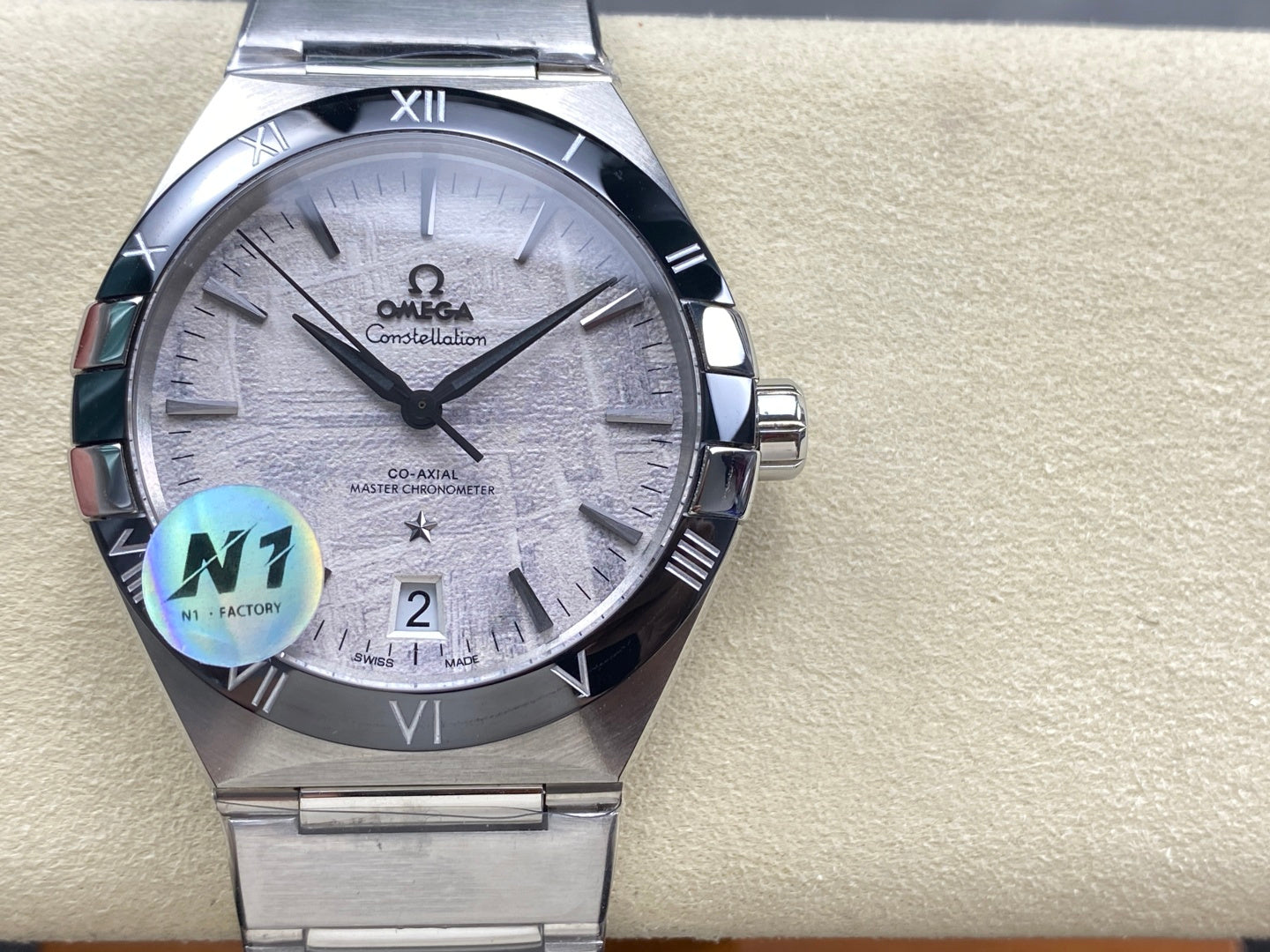 Omega Constellation Co-Axial Master Chronometer 41 mm Stainless Steel Case Meteorite Dial