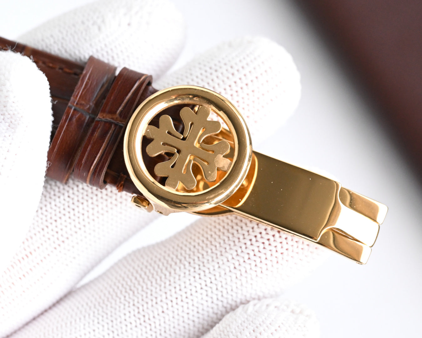 Patek Philippe Annual Calendar 42mm Gold Case Brown Leather Strap
