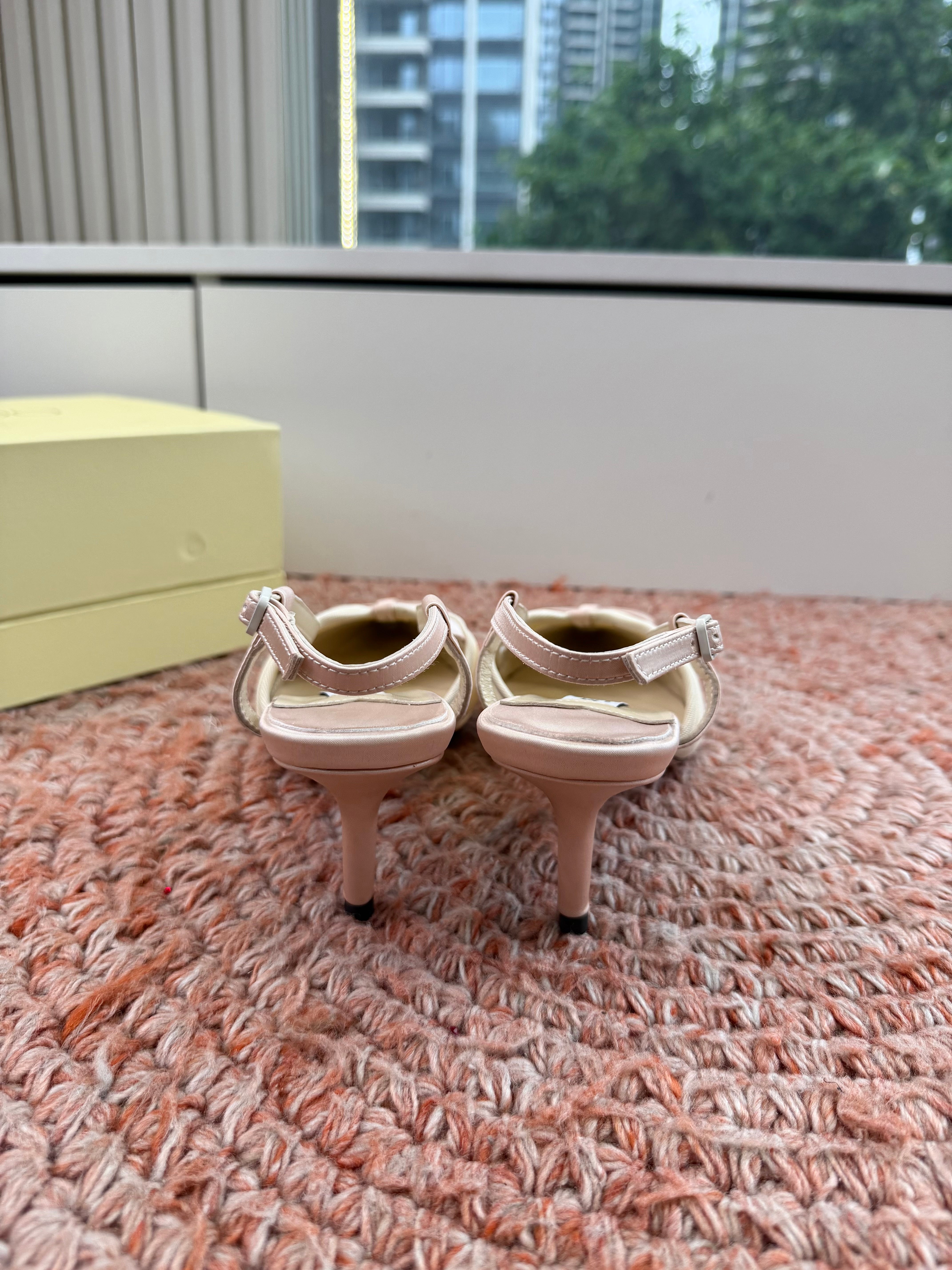 Jimmy Choo 2026 Afia Slingback 60mm Satin Mesh 916775
