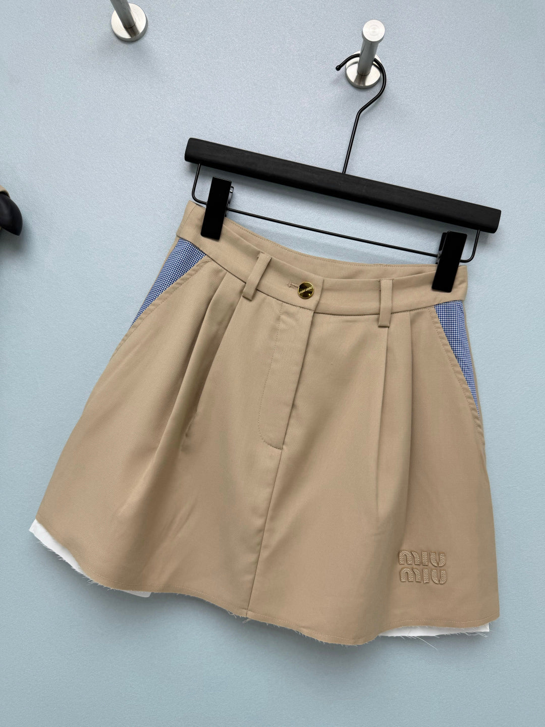 MiuMiu 2026 Vest and Skirt Set Brown Polyester 643033