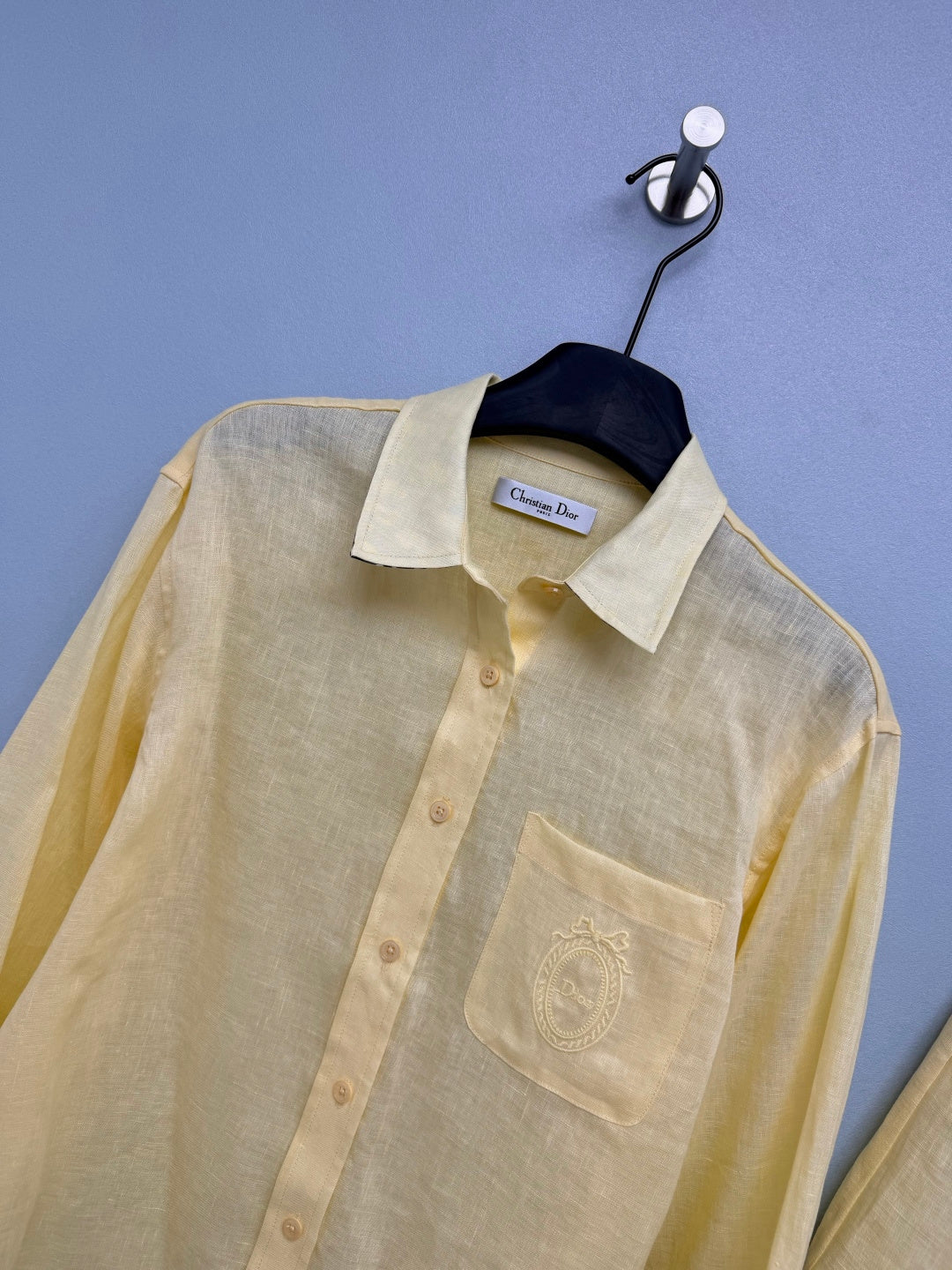 Dior 2026 Shirt and Shorts Casual Set Yellow Cotton 440646