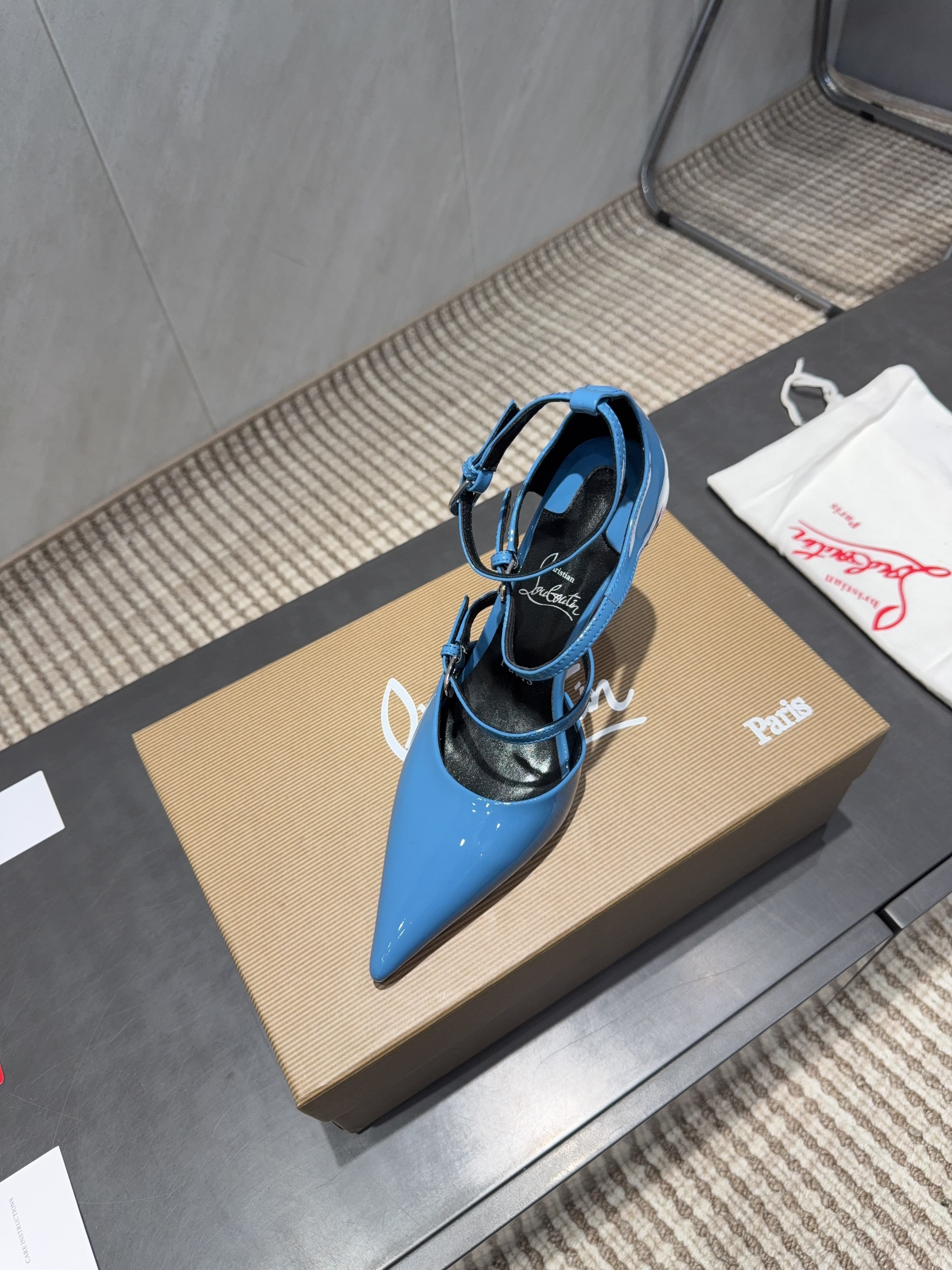 CL 26SS High Heel Pump 100 Blue Patent Leather 613873