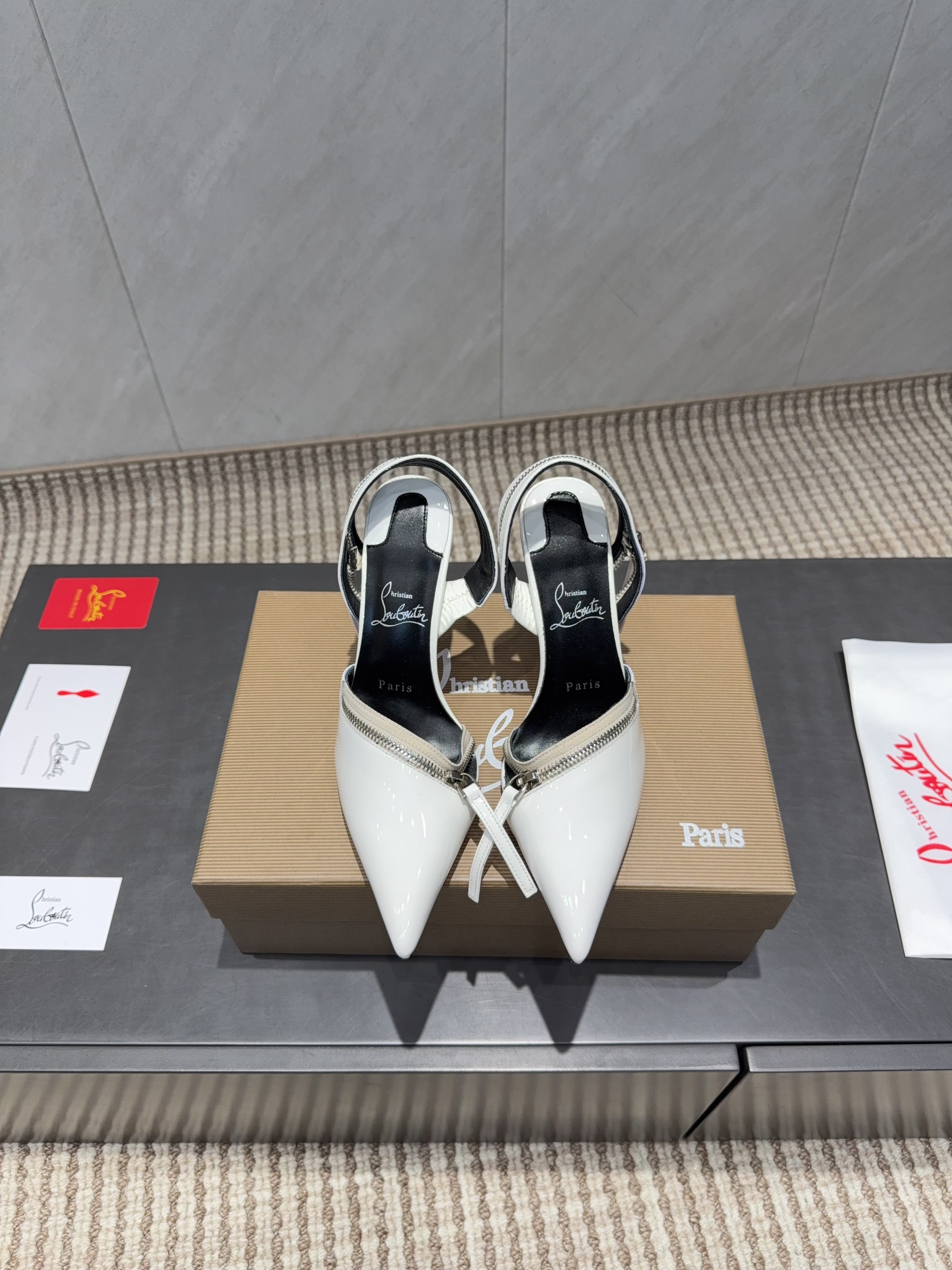 CL 26SS Slingback 100 White Patent Leather 613788