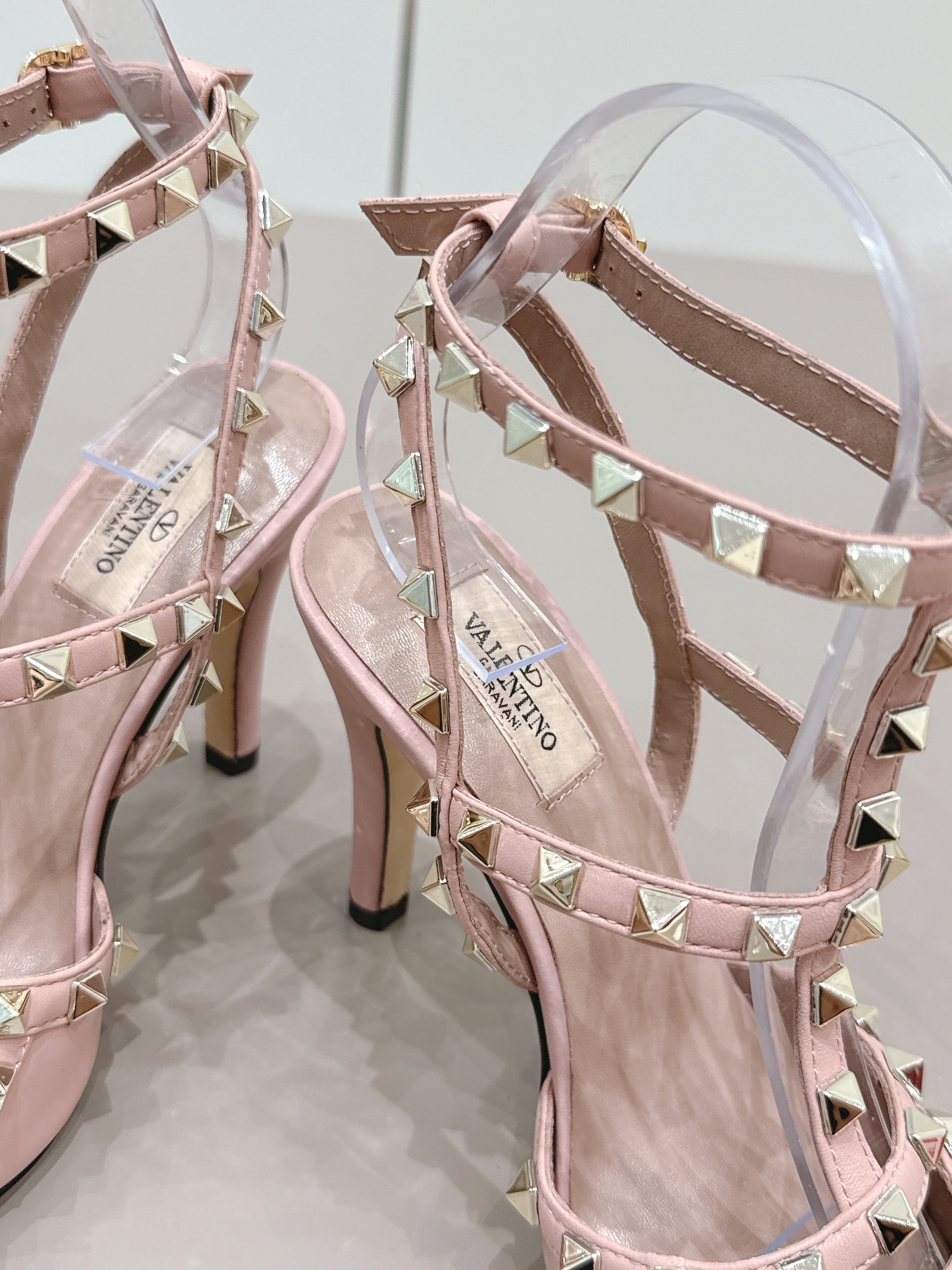 Valentino 2026 Rockstud Ankle Strap 95mm Slingback Calfskin 876673