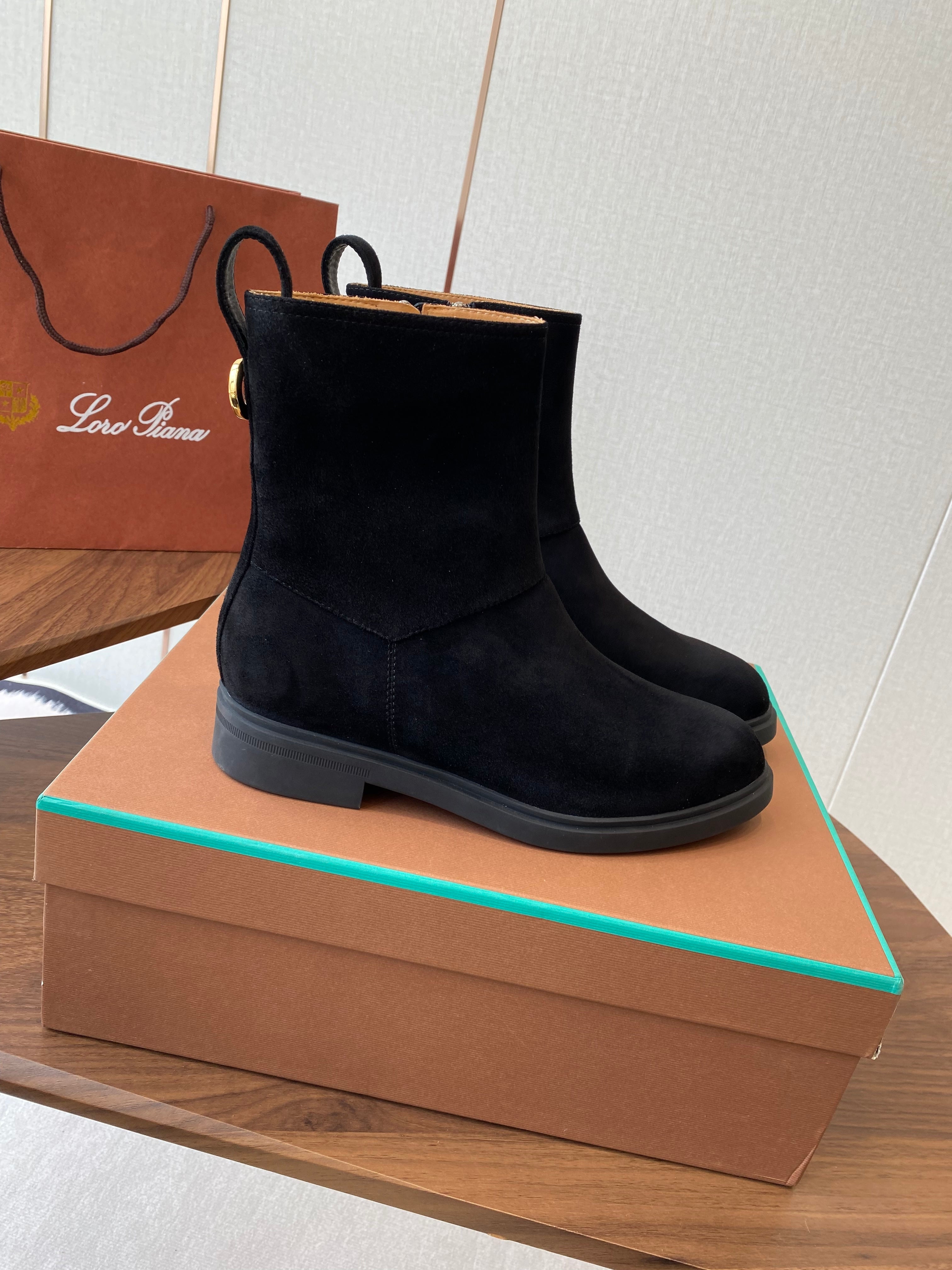 LP latest short boots  black suede 388107
