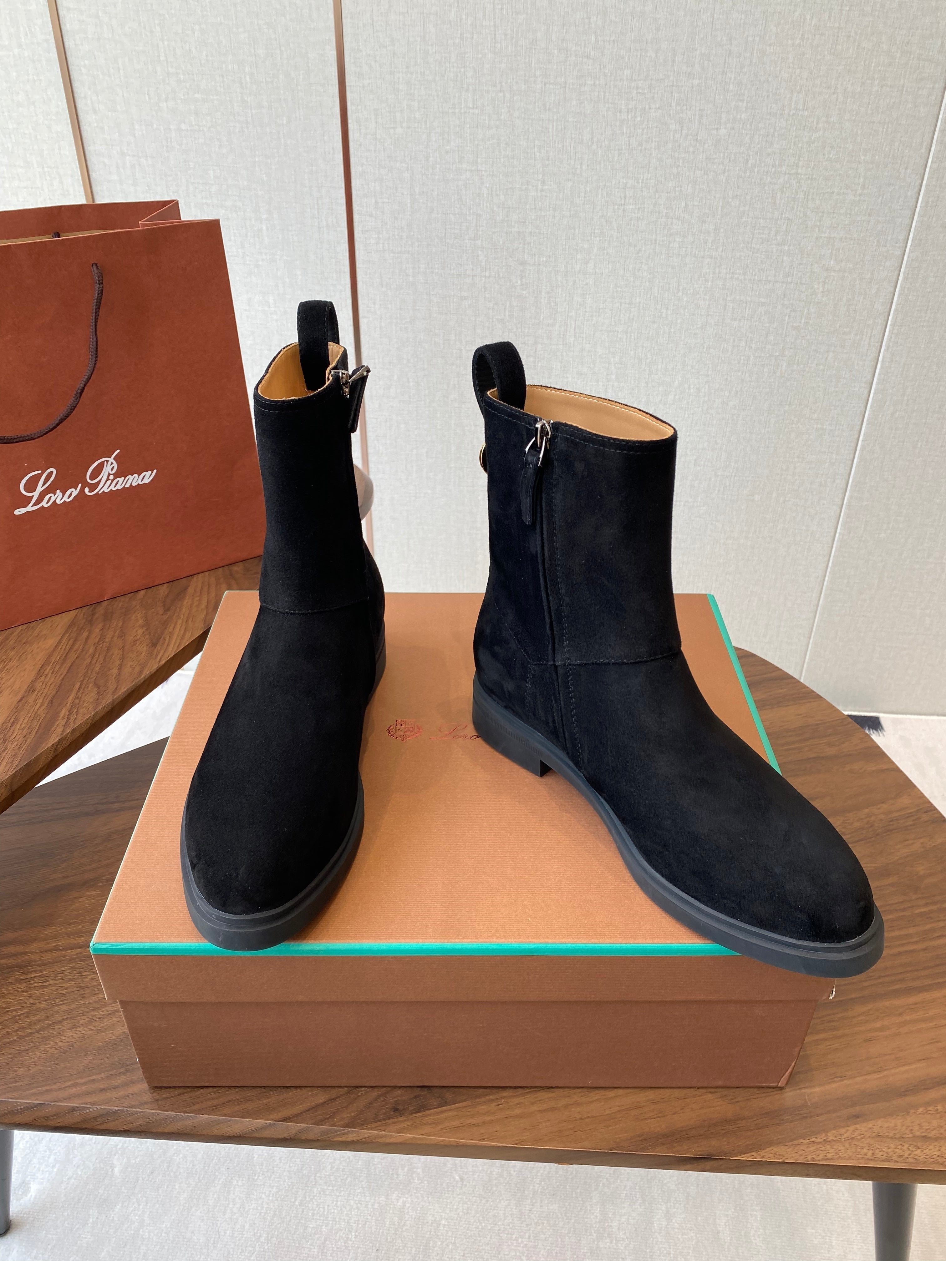 LP latest short boots  black suede 388107