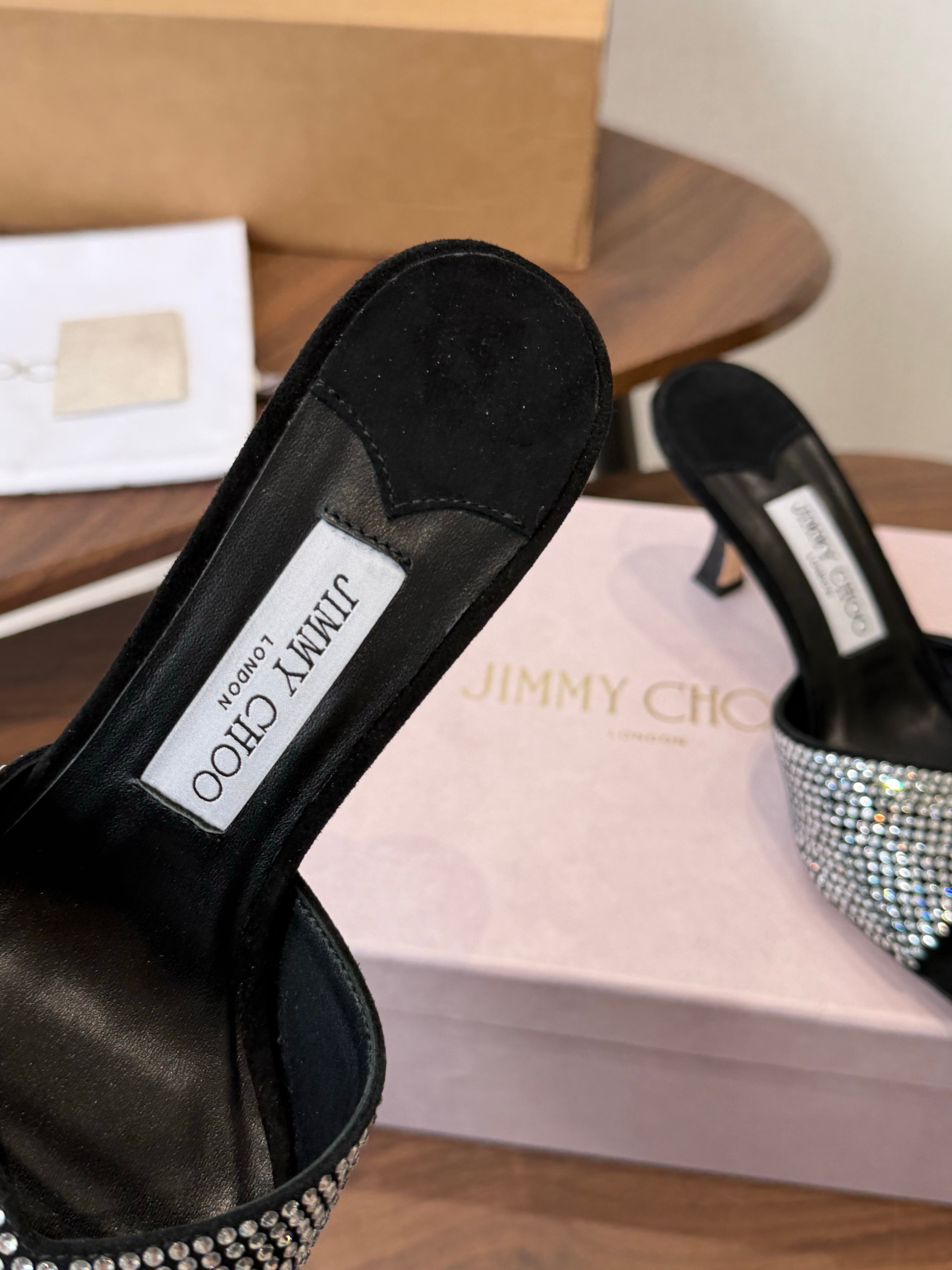 Jimmy Choo 2026 Skye Sandals 65mm Glitter Leather 940362