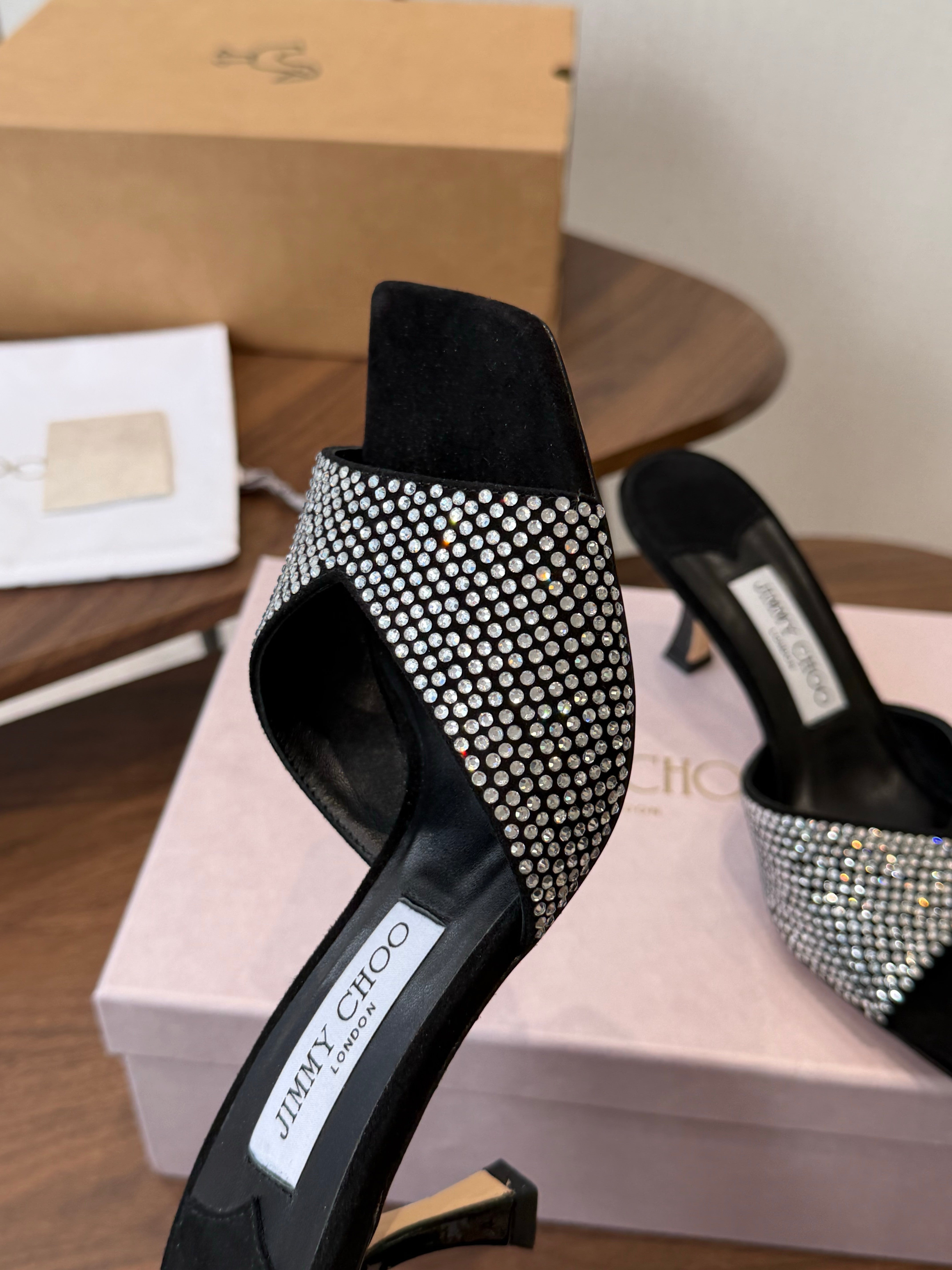 Jimmy Choo 2026 Skye Sandals 65mm Glitter Leather 940362