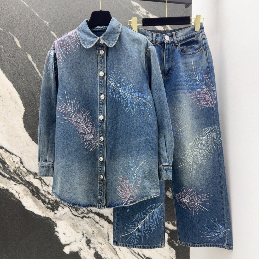 CC 25 Diamond Denim Set Blue Cotton