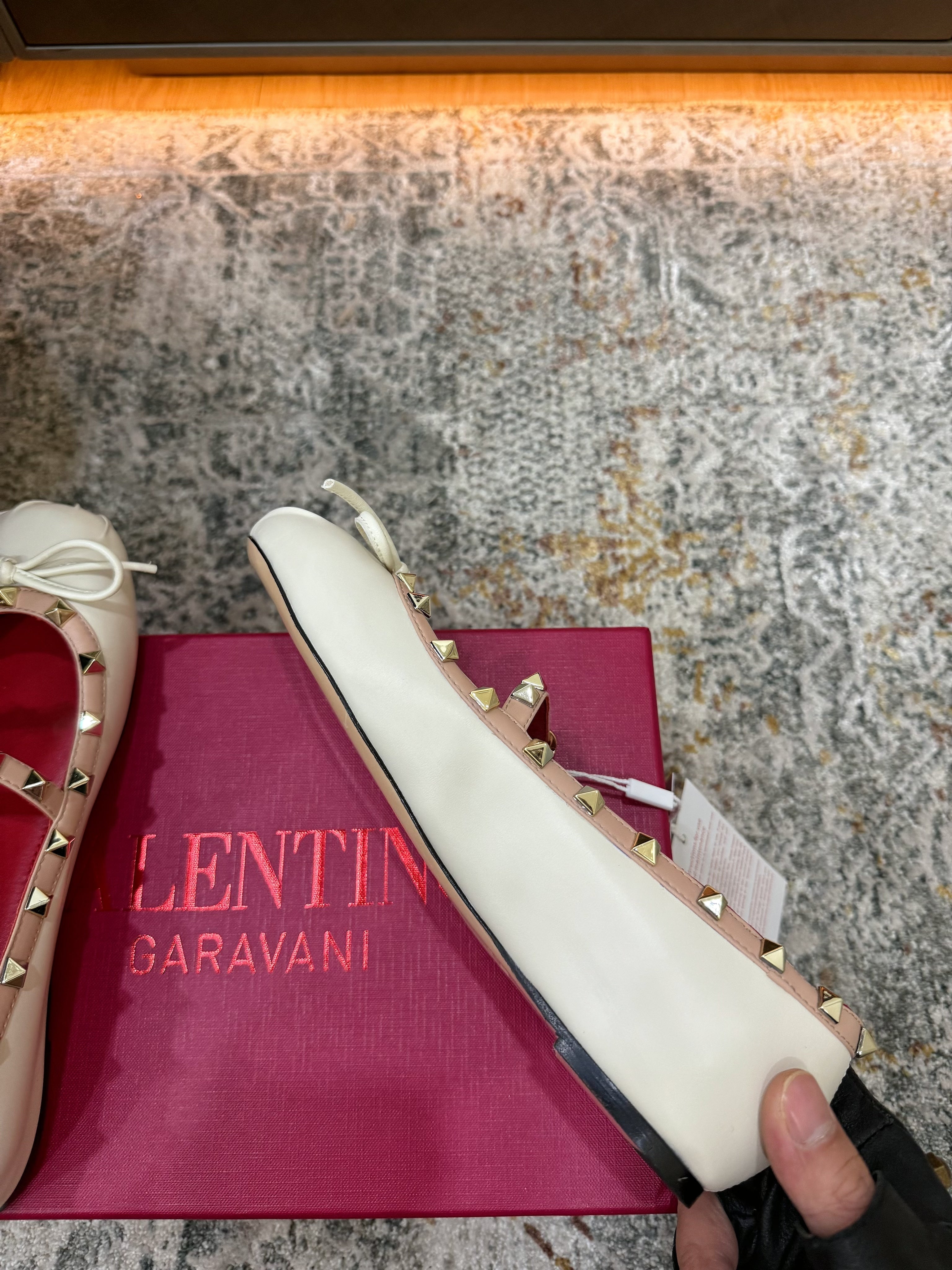 Valentino 2026 Rockstud Ballet Flat Patent Leather 881493