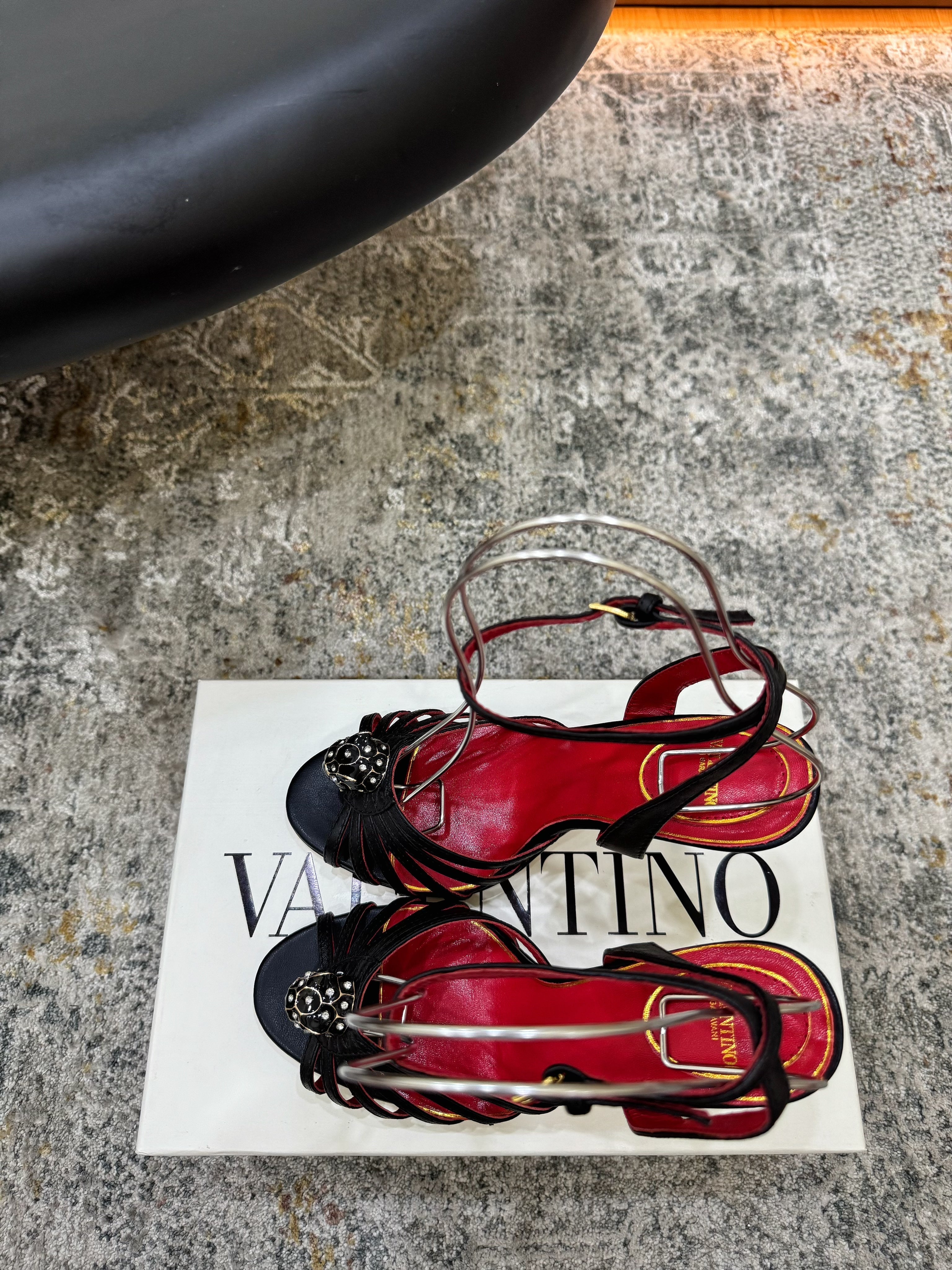 Valentino 2026 Panthea Embellished 105mm Sandal Leather 881566